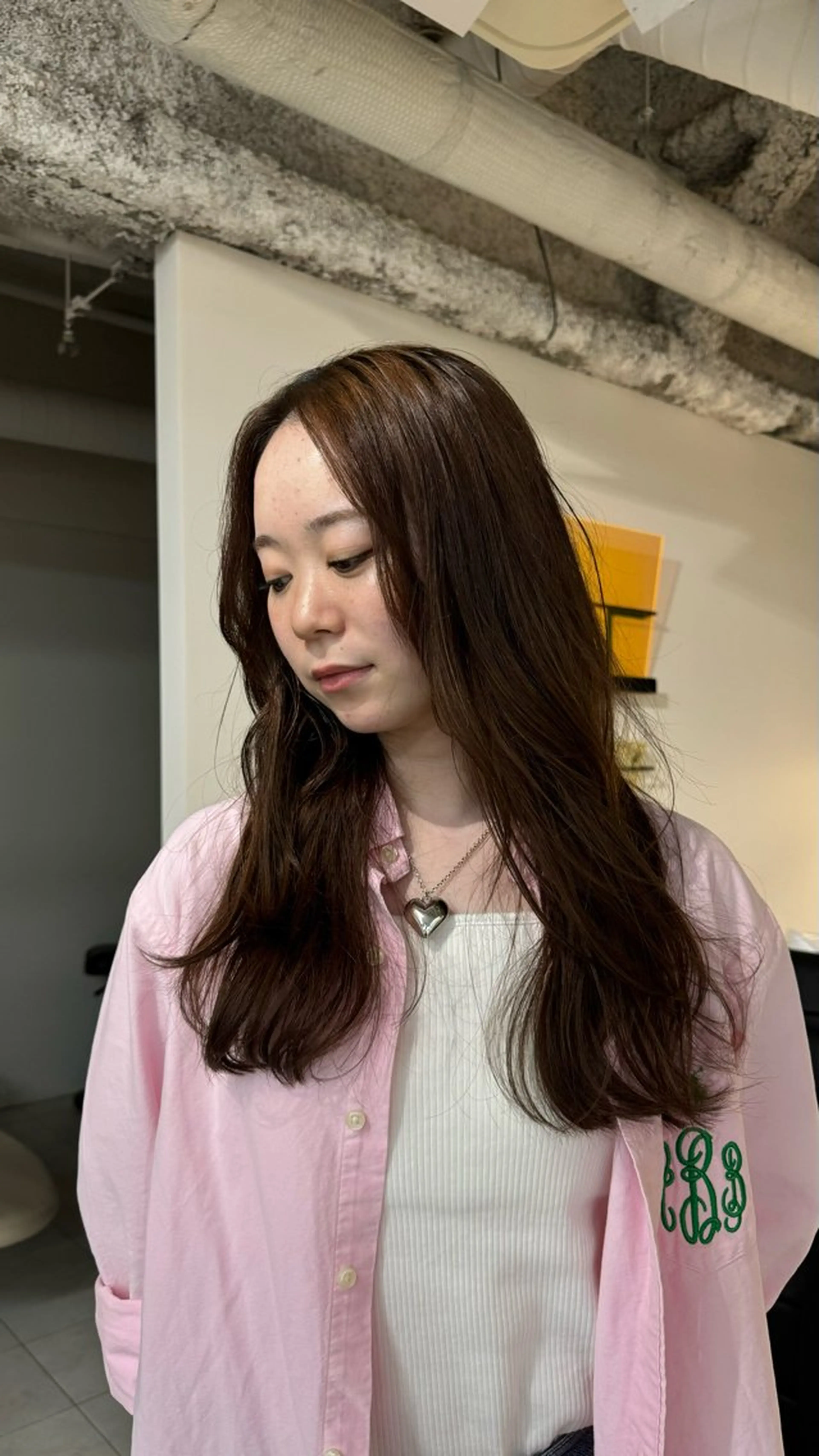 ロング 新潟/万代/ベージュ ダブルカラー髙橋魁真のヘアスタイル