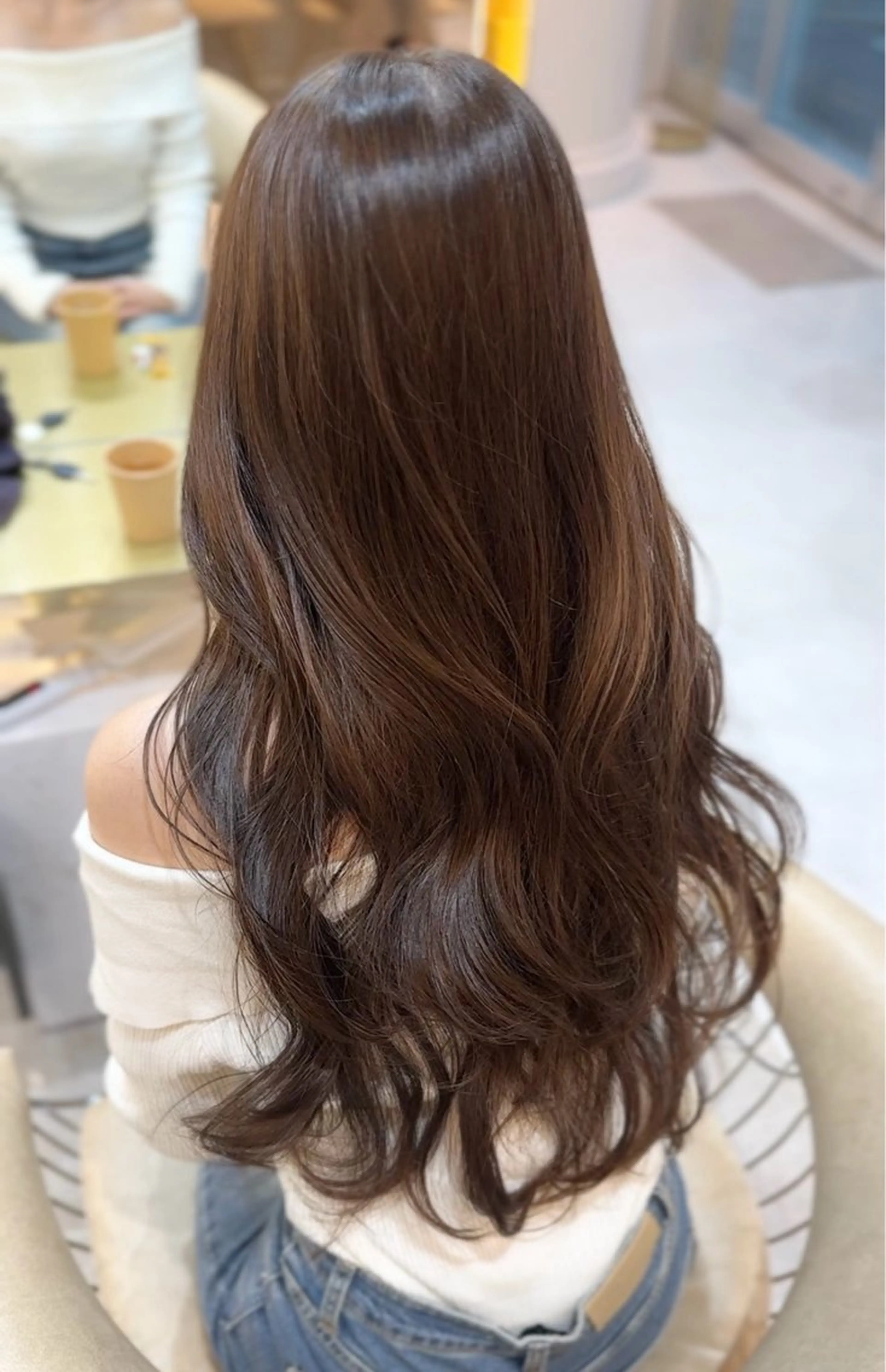 ロング カラー カット ヘアカラー トリートメント Akane レイヤー/艶カラーのヘアスタイル