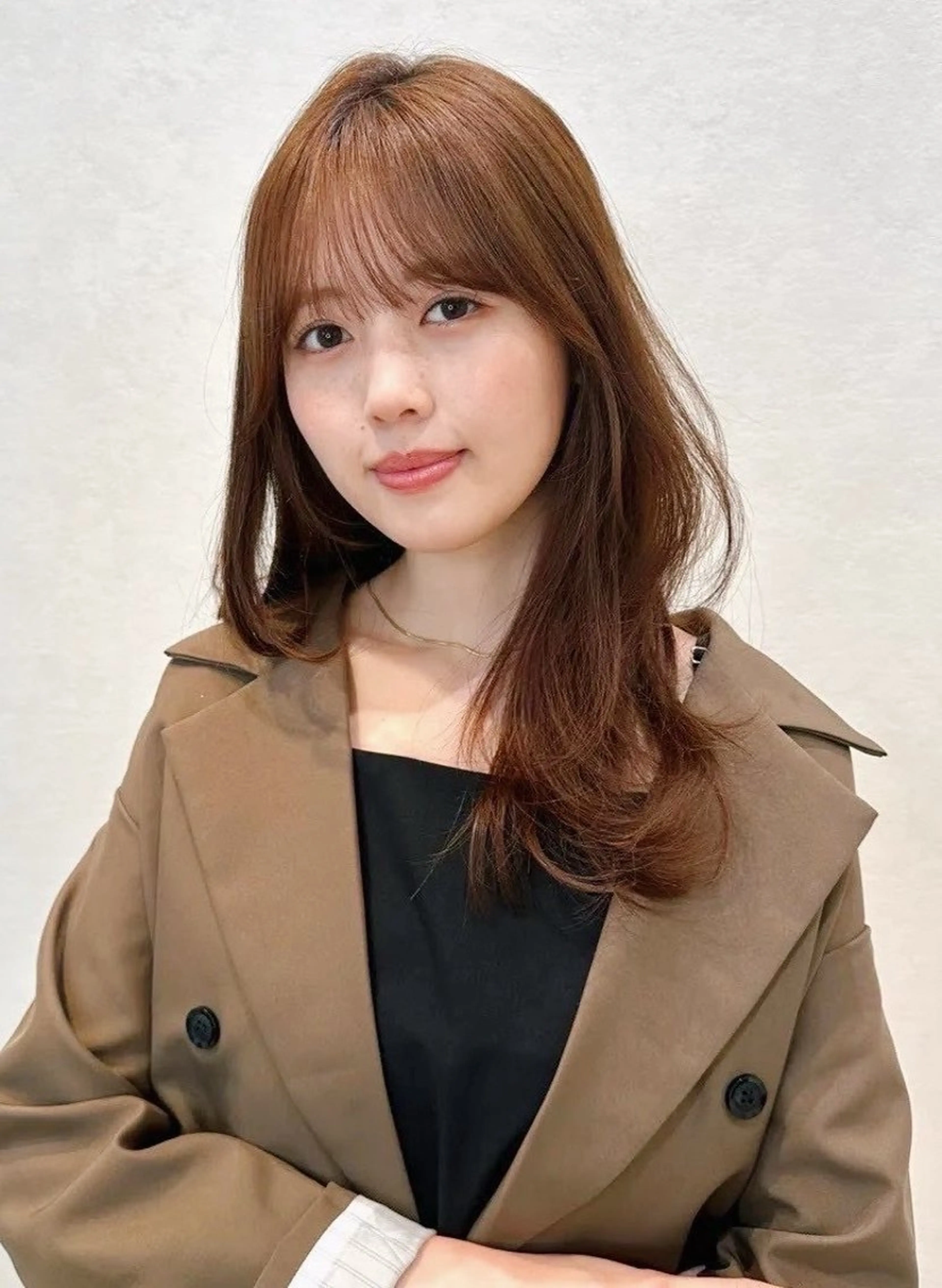 セミロング カラー パーマ カット ヘアカラー 🫧小顔×似合わせ× 透明感カラー🫧のヘアスタイル