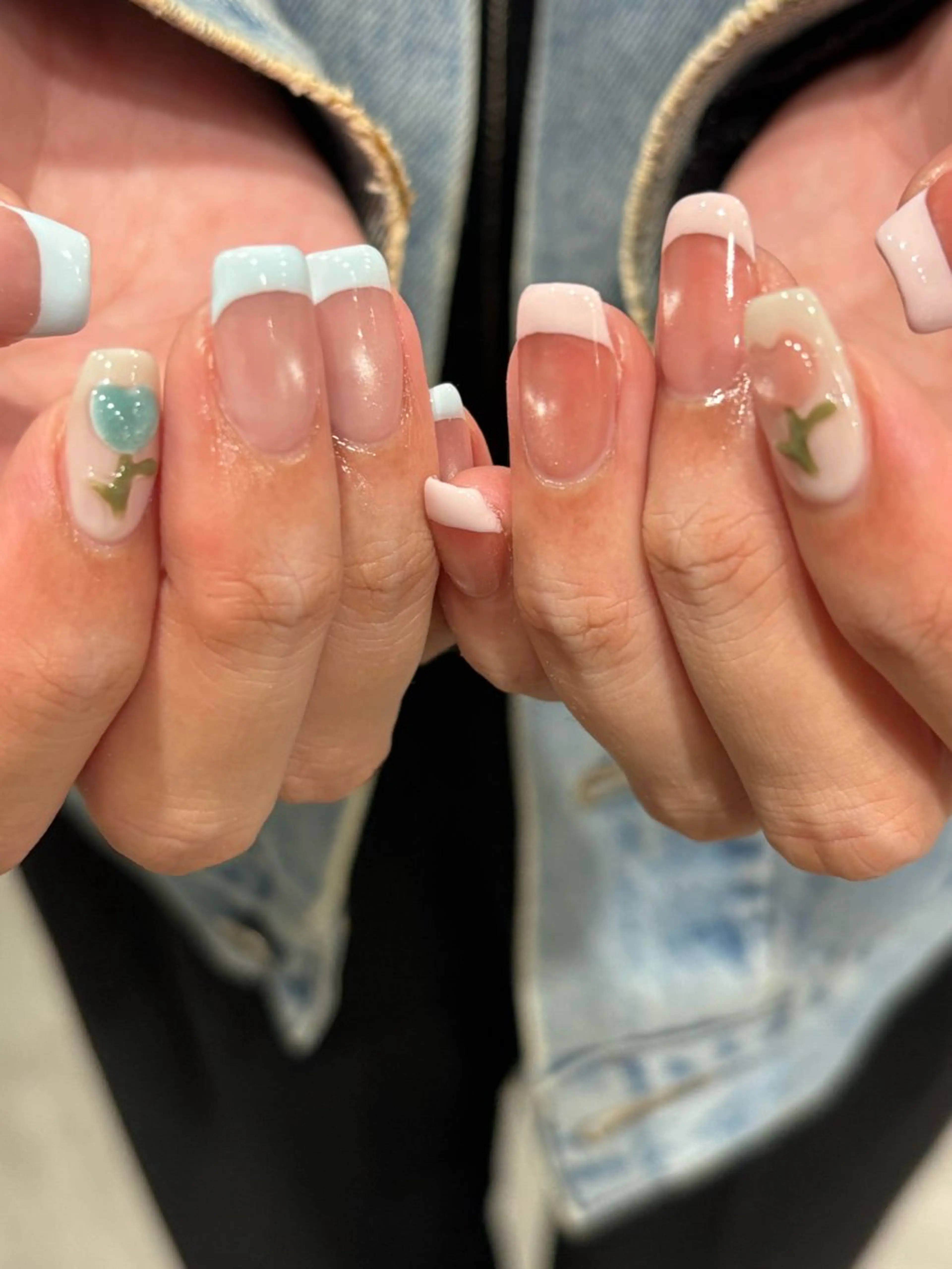 ネイル フレンチネイル マグネットネイル マグネットフレンチ ogura maoのネイルデザイン