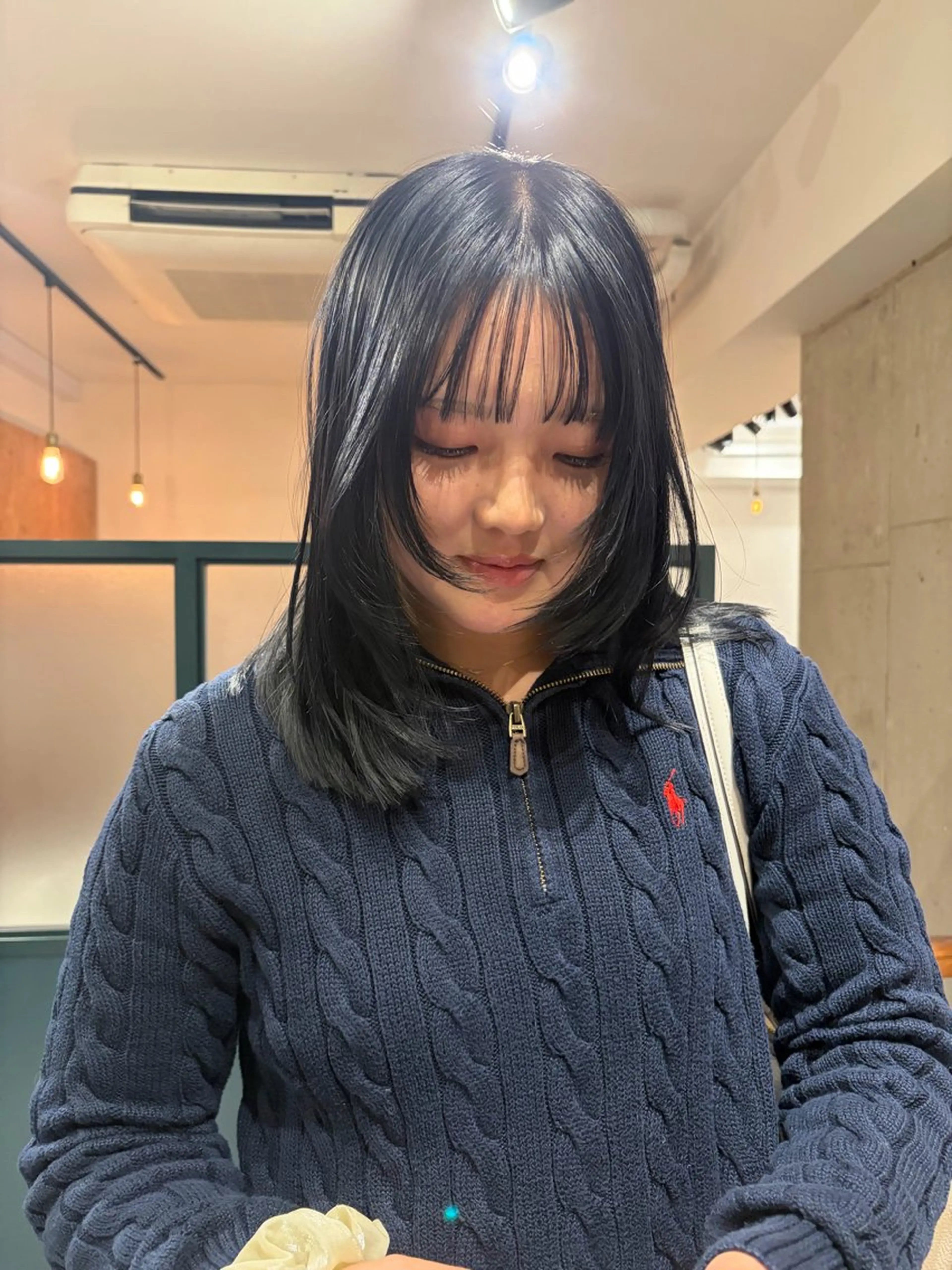 セミロング ヘアカラー トリートメント YUUKI/ウルフ .ボブパーマのヘアスタイル