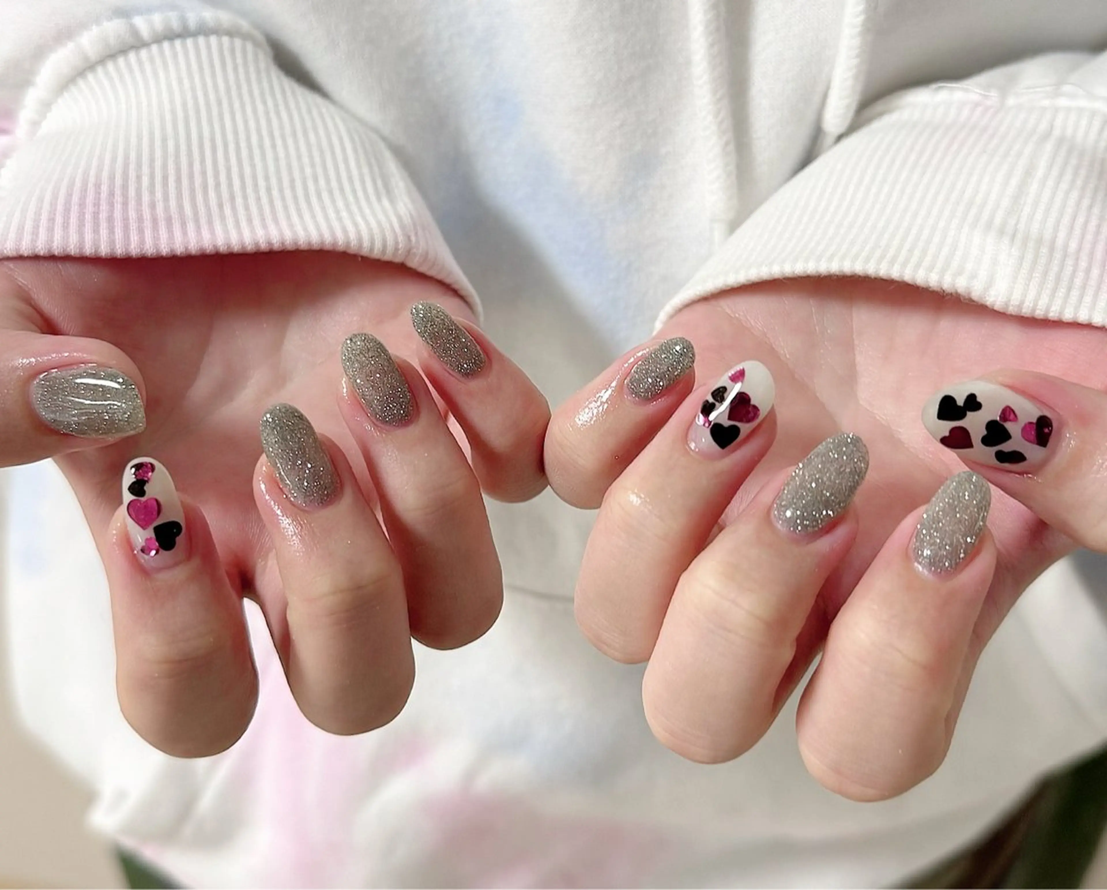 ネイル ハート ピンク nail salon kicchiのネイルデザイン