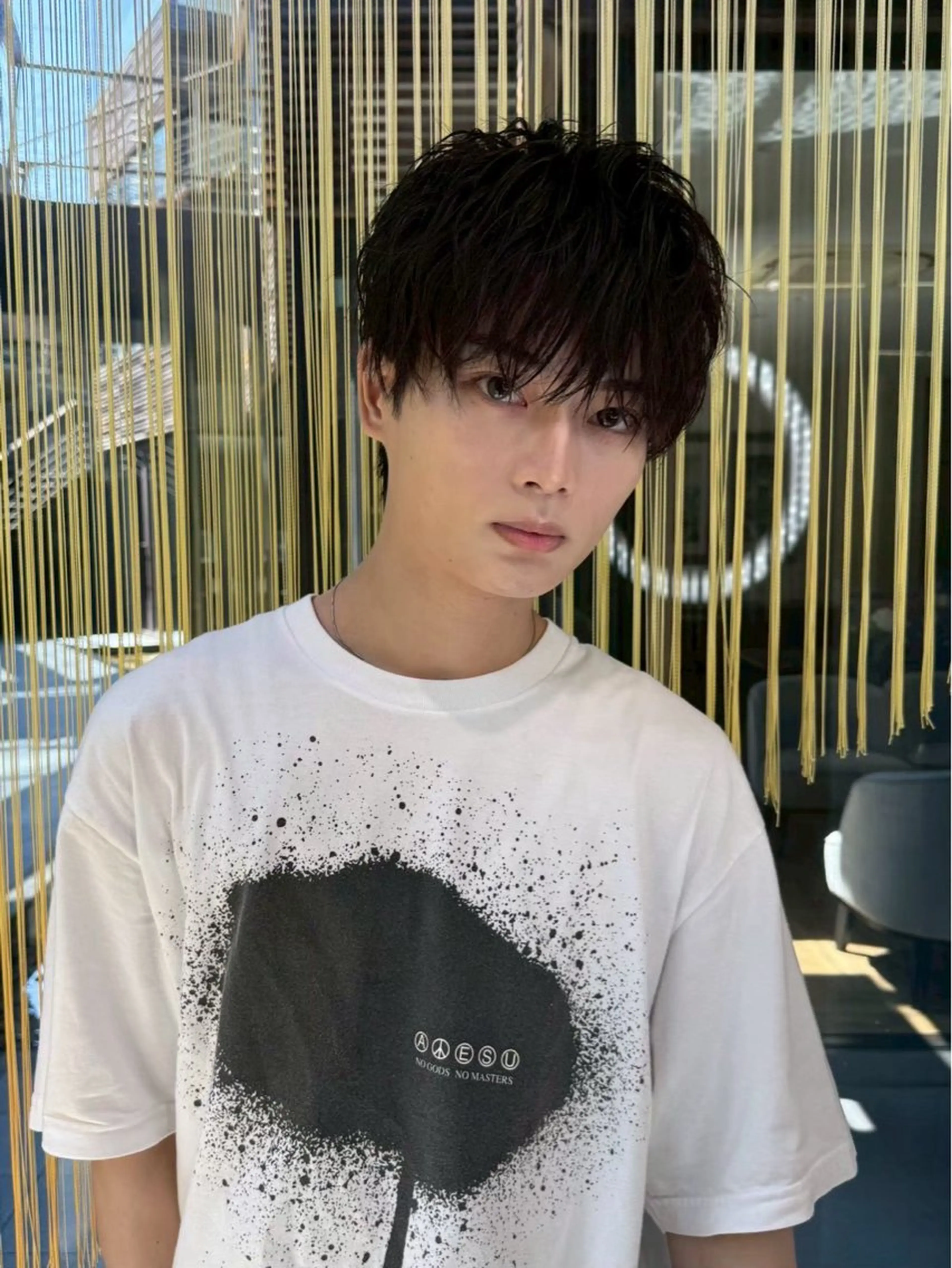 メンズ無造作王道マッシュ(刈り上げ無し)+スペシャルトリートメントの写真