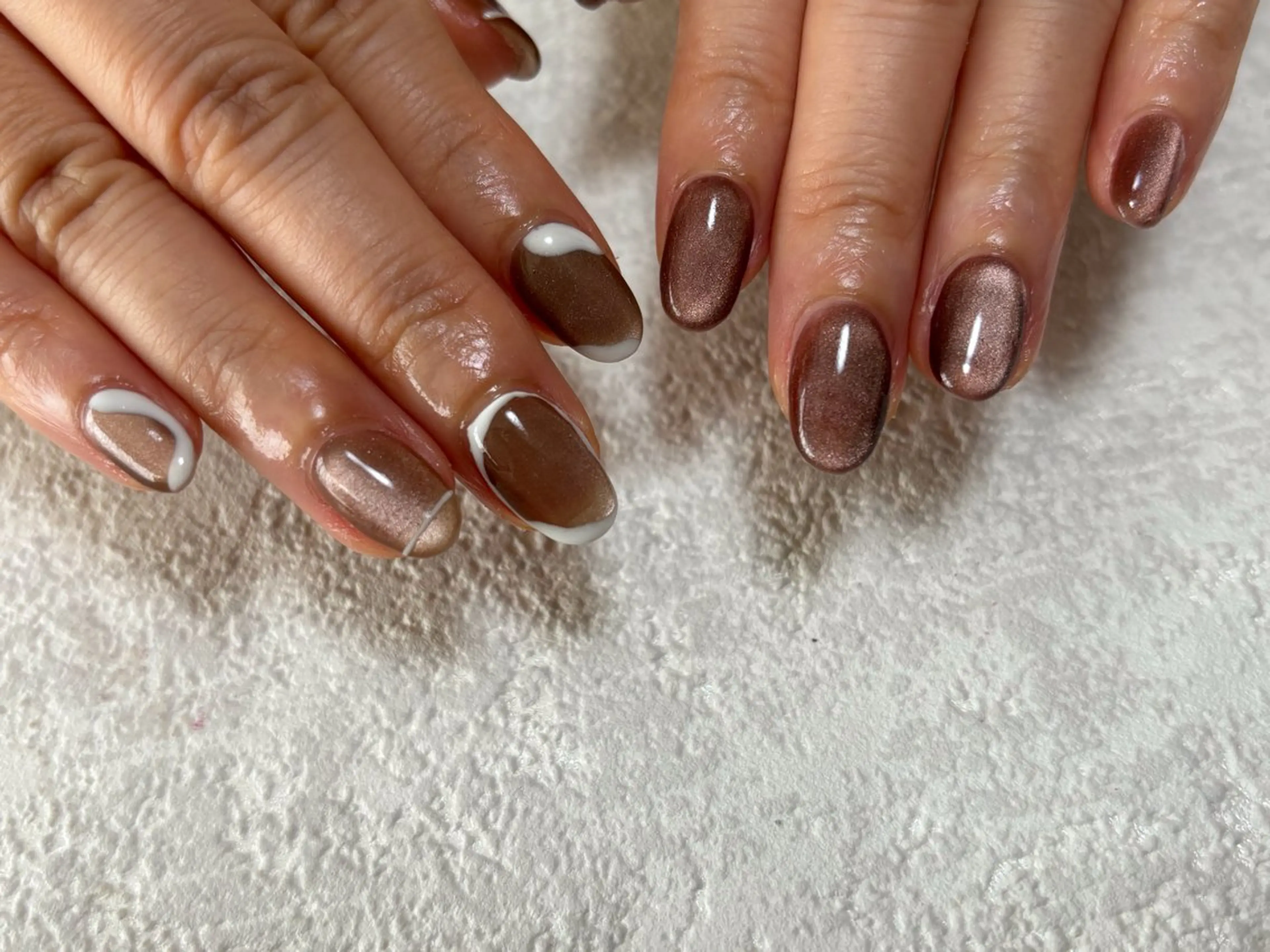 ネイル オーロラネイル フットネイル フレンチネイル ジェルネイル 韓国ネイル ハンドネイル kiki nail &brow二子玉川の眉毛・アイブロウイメージ