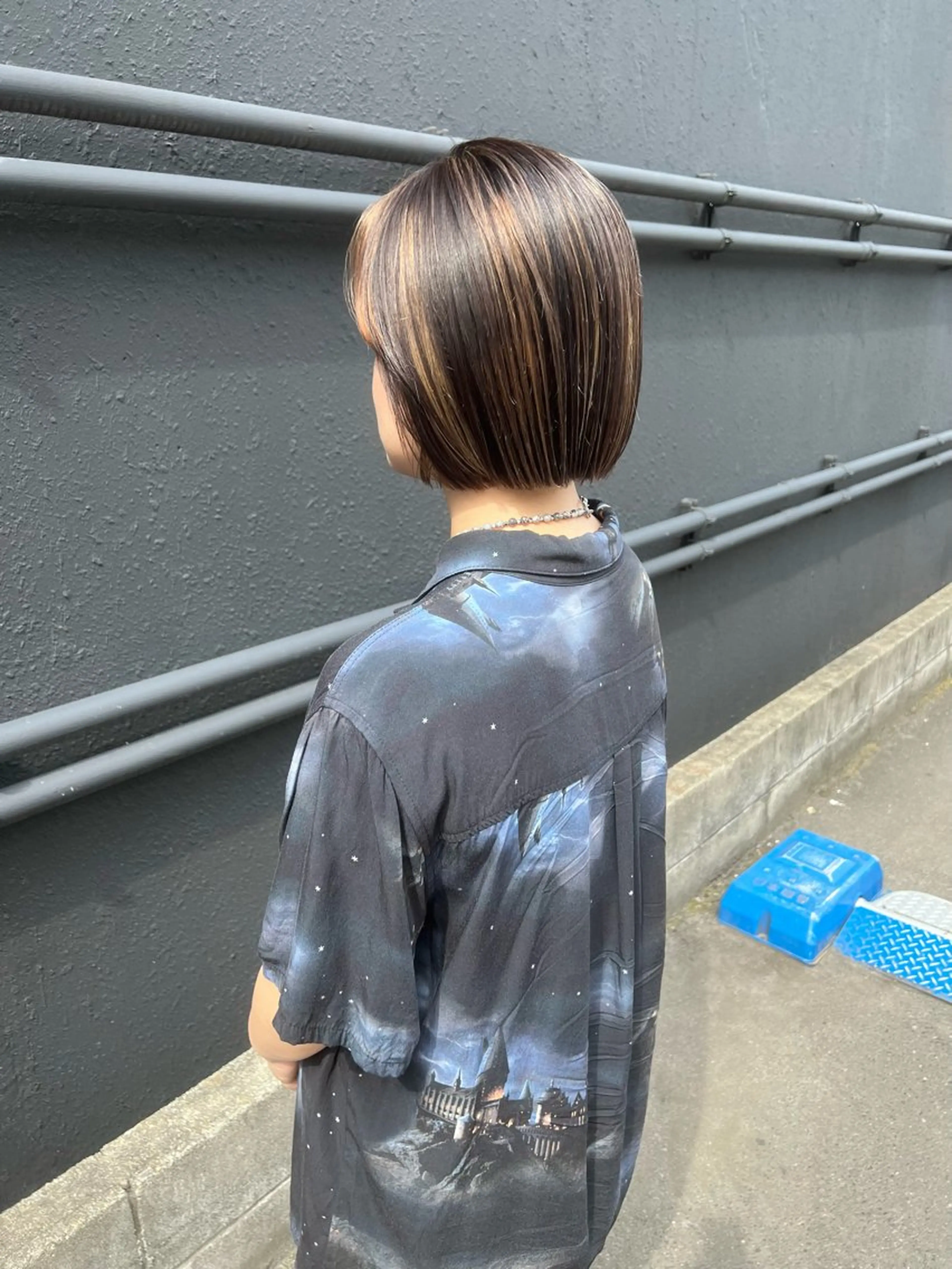 ショート カラー ベージュカラー ハイライトカラー ボブ ハイライト カット ヘアカラー パーマ 縮毛矯正 トリートメント 千葉 郁也のヘアスタイル