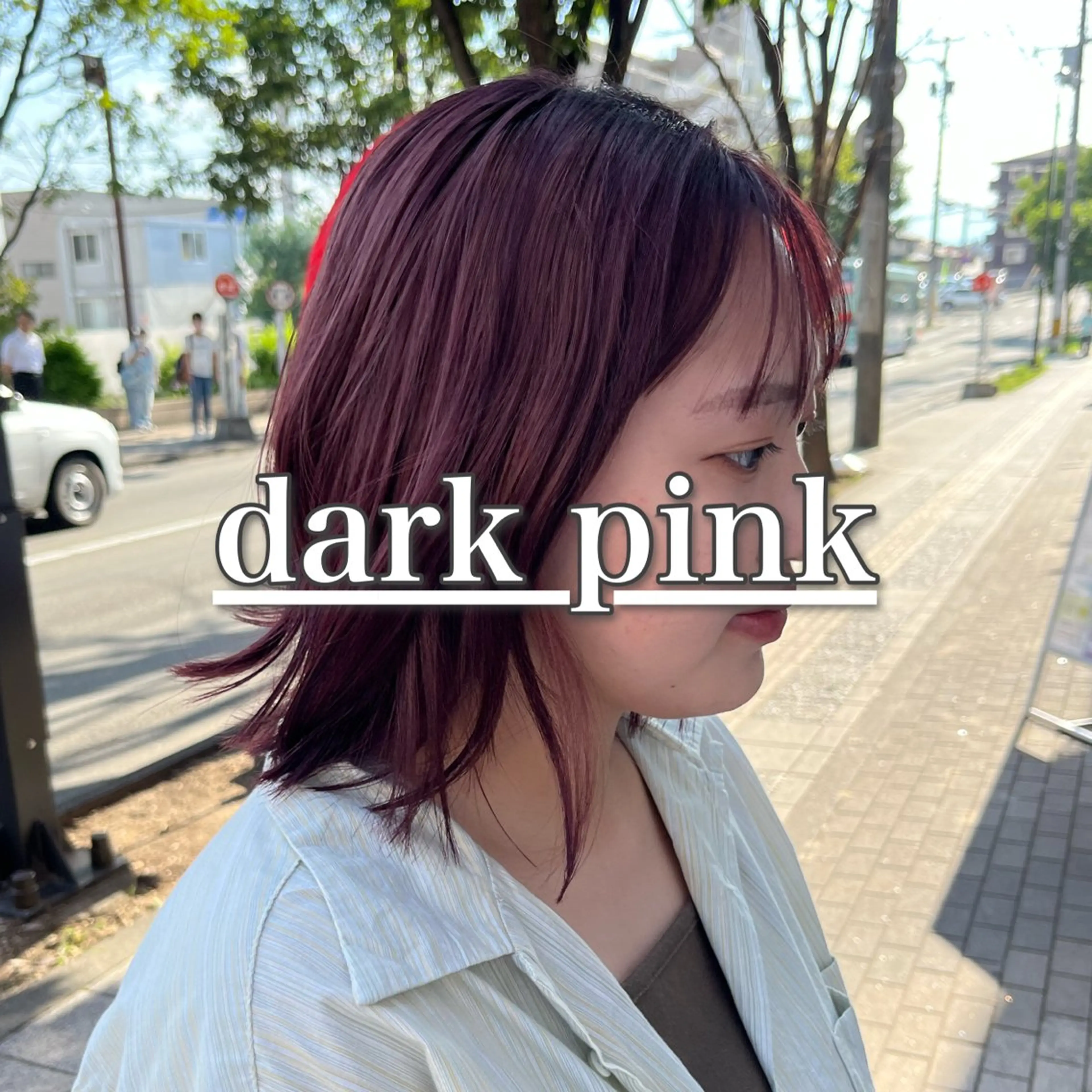 ロング カラー ピンクカラー ブリーチ/暖色カラー 宮城陽日のヘアスタイル