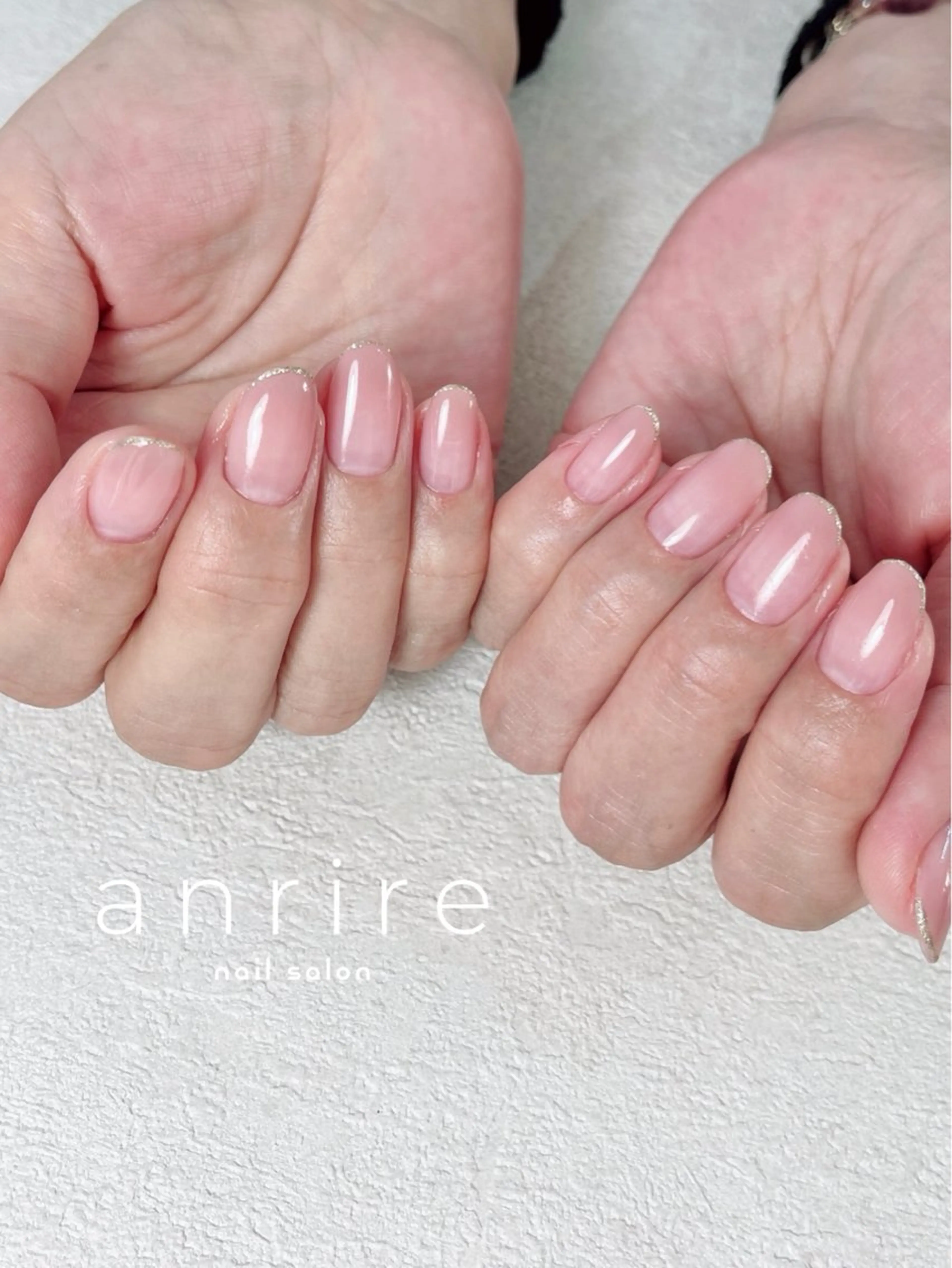 ネイル ジェルネイル グラデーション キラキラネイル ラメ(グリッター) オフィスネイル ハンドネイル nailsalon anrireのネイルデザイン