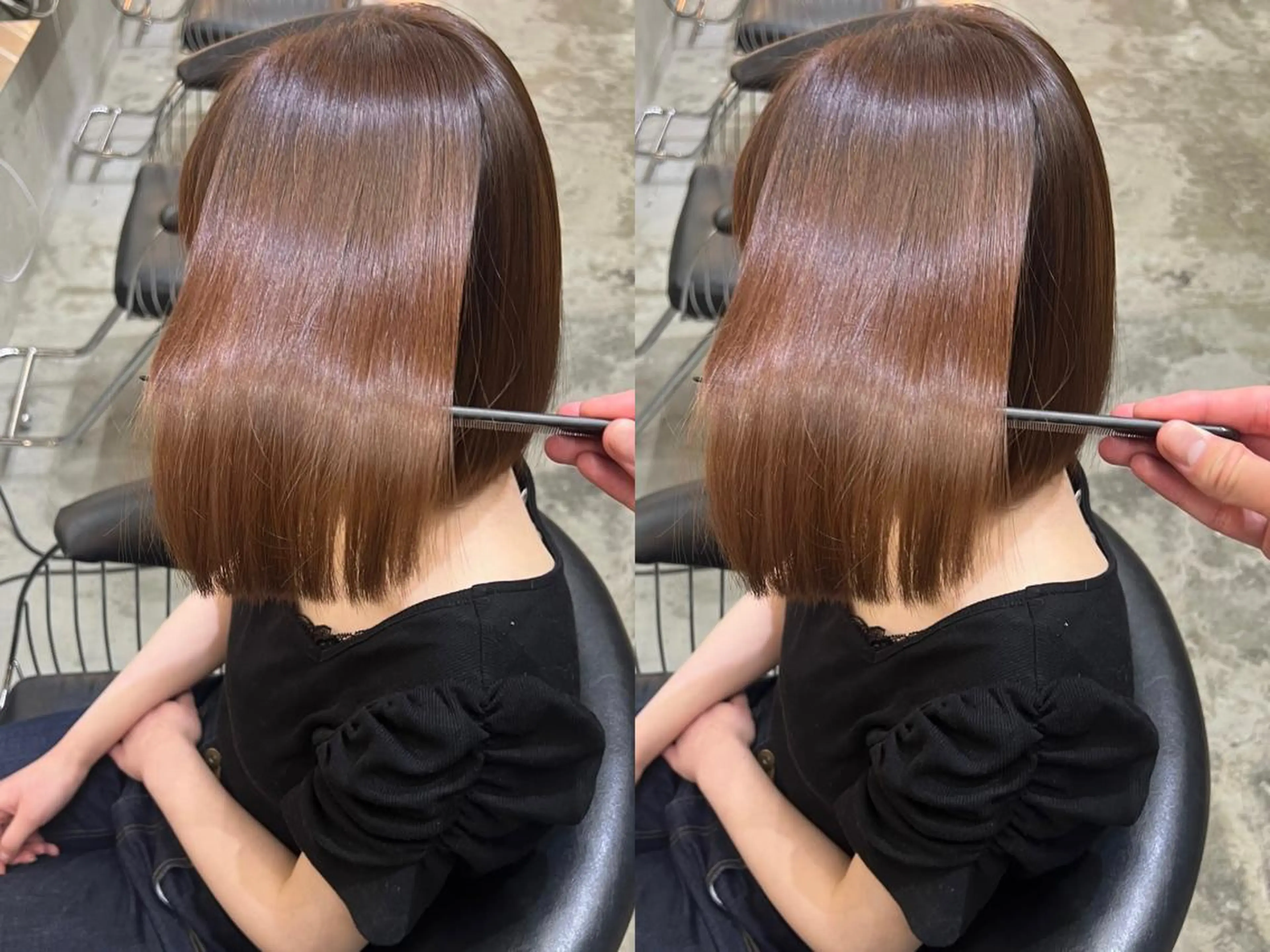 ショート カット 縮毛矯正 トリートメント ヘアセット 艶感カラー/縮毛矯正 髪質改善/三ツ木一生のヘアスタイル