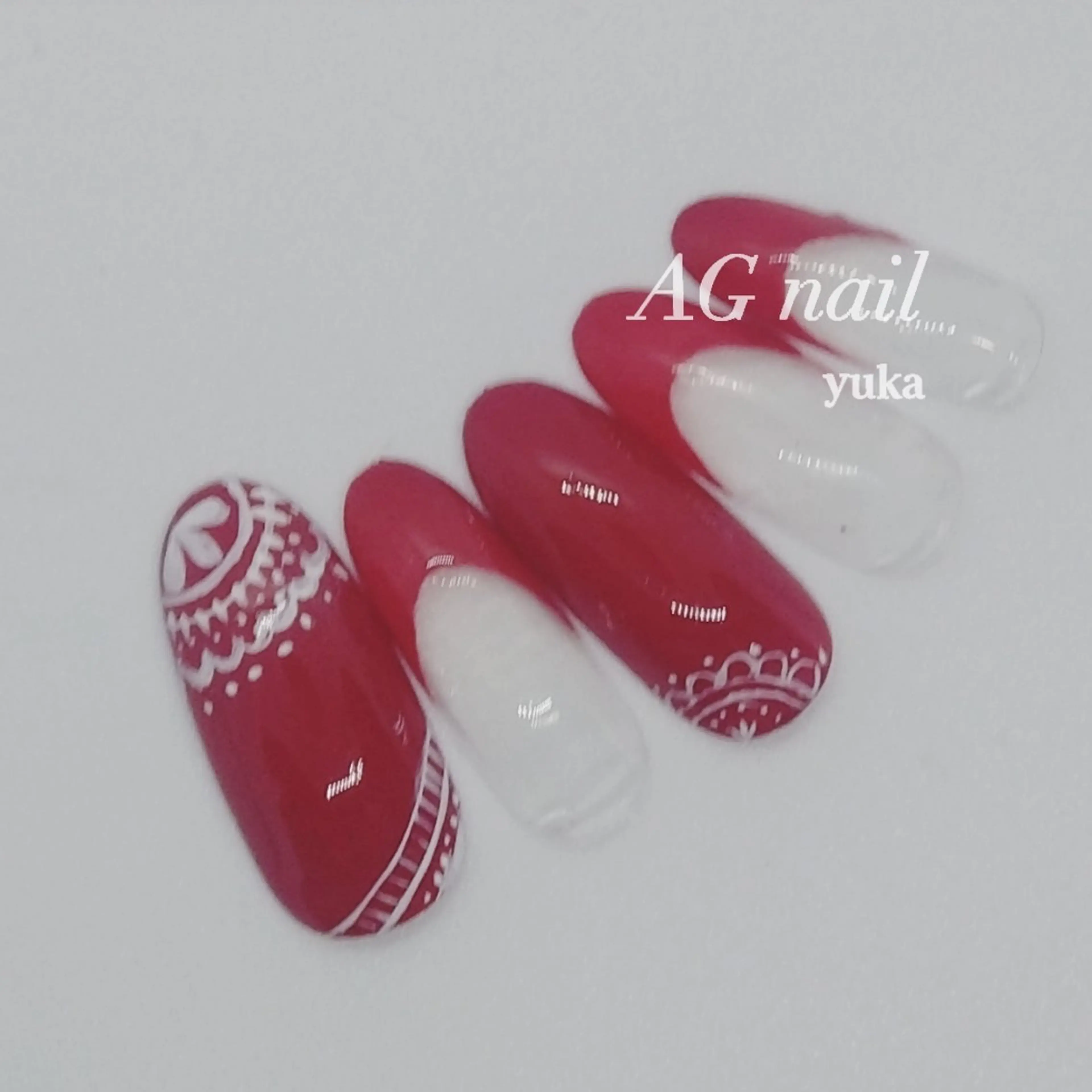 ネイル 成人式 AGnail 富永  /オフ込みフィルインのネイルデザイン