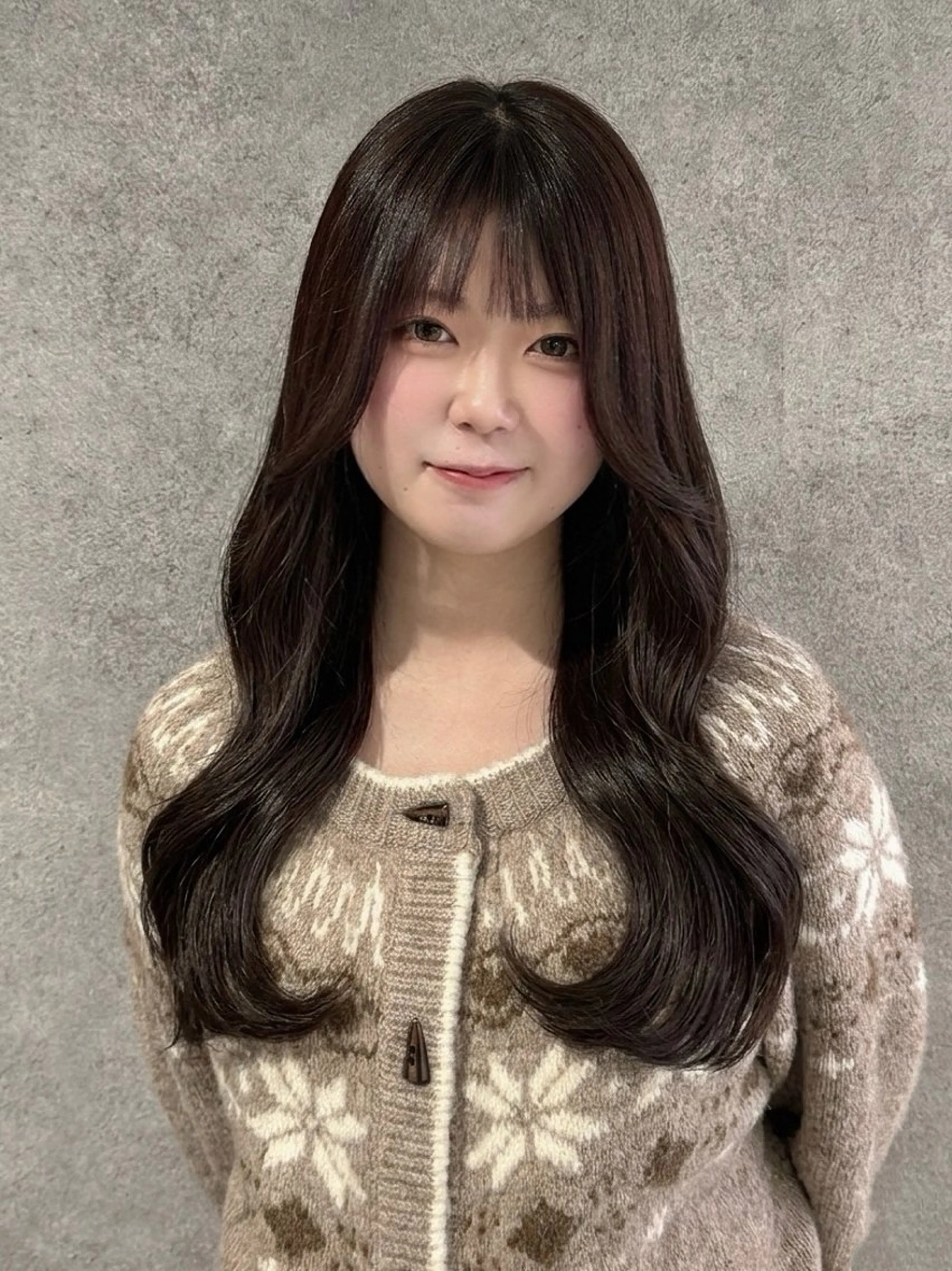 ロング カラー ブラウンカラー ナチュラルブラウン 韓国風ヘア レイヤーカット カット ヘアカラー トリートメント メンズカット/シャ ドウパーマ/KOBAのヘアスタイル