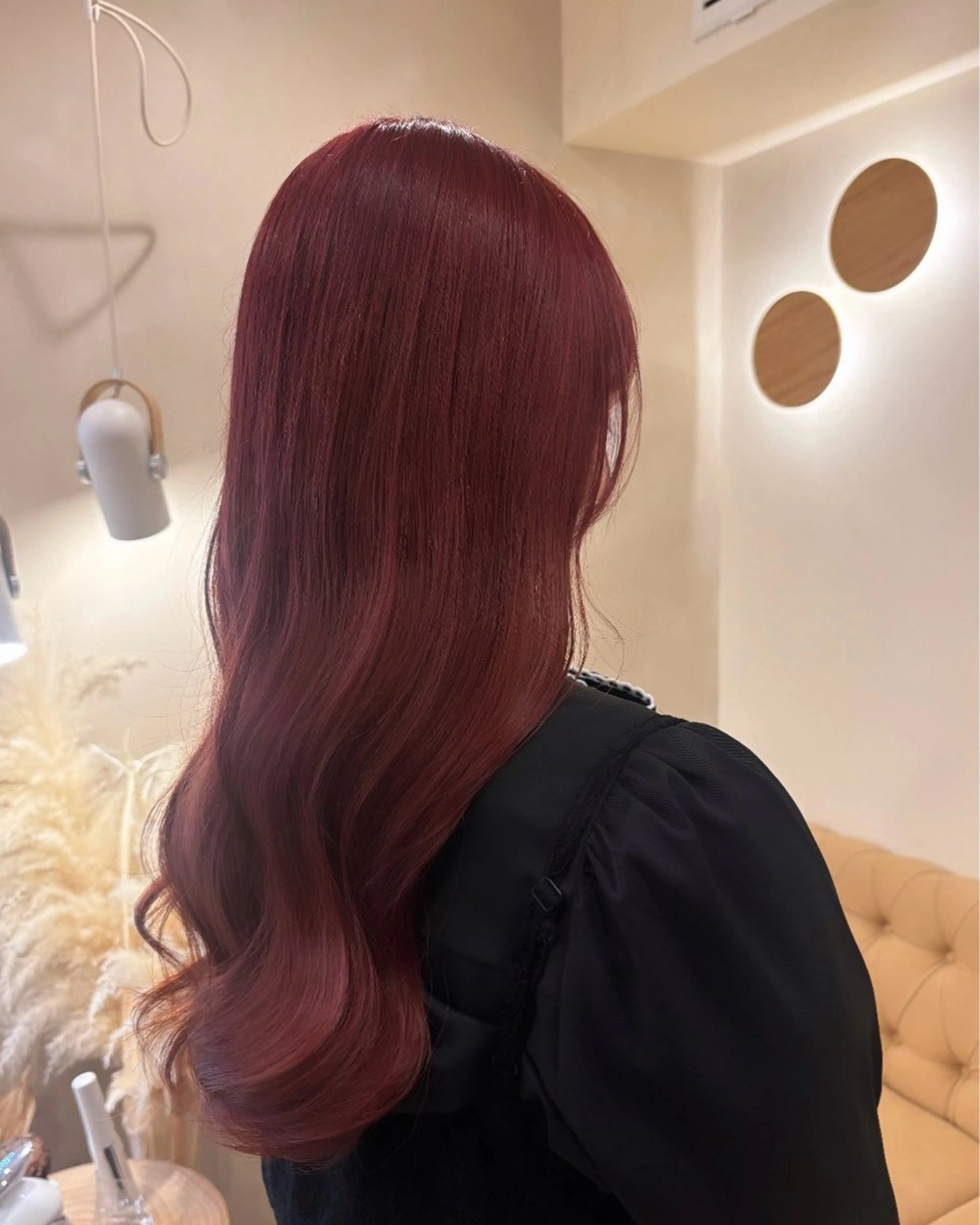 ロング カラー ヘアカラー トリートメント ミルクティ/ピンク/ レイヤー/yuriaのヘアスタイル