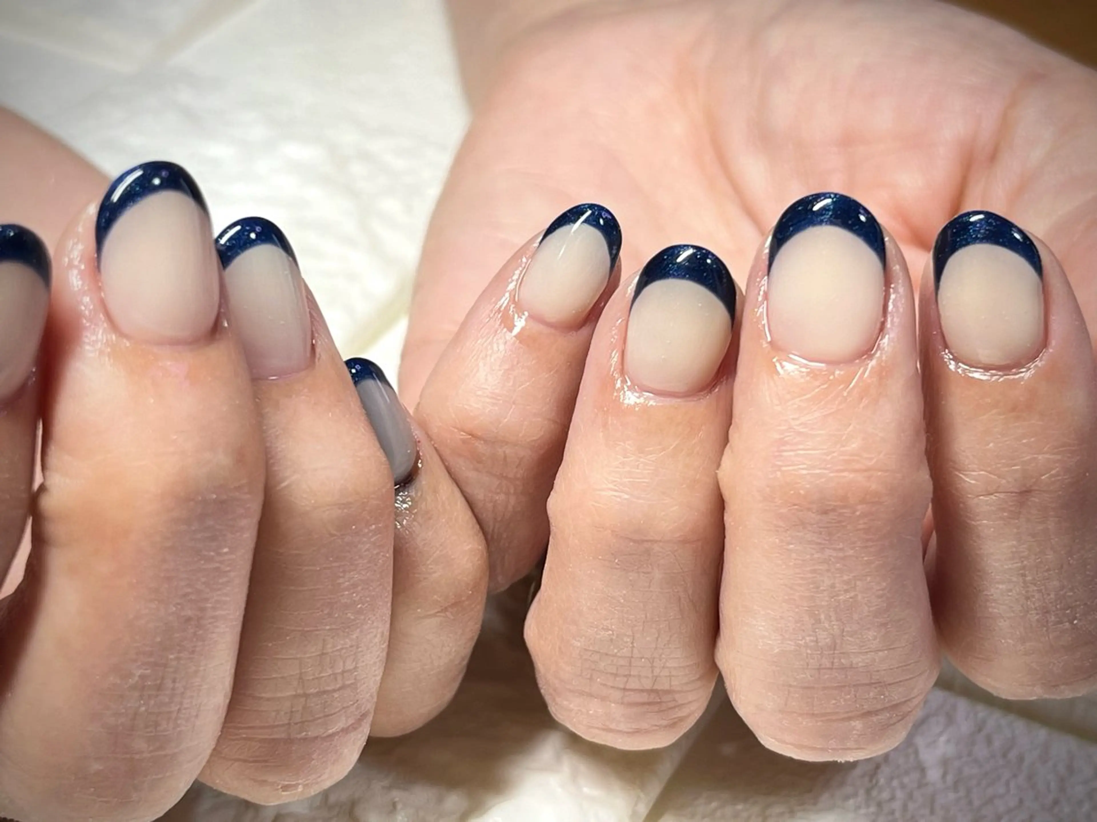 ネイル ネイビー ハンドネイル まり りぃ〜んのネイルデザイン