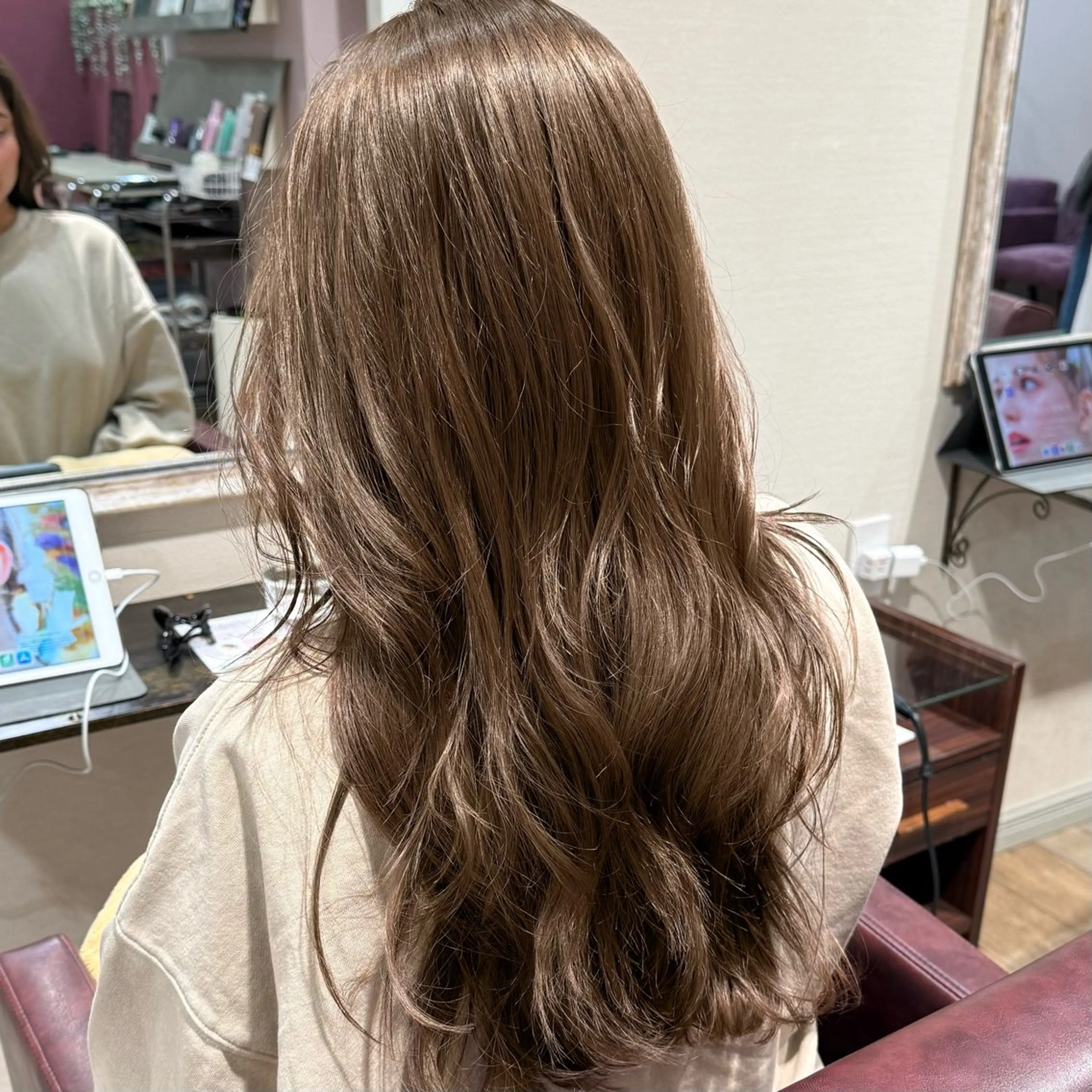 ロング カラー カット ヘアカラー トリートメント 柔らかいcolor ￤韓国￤🩰マユ🩰のヘアスタイル