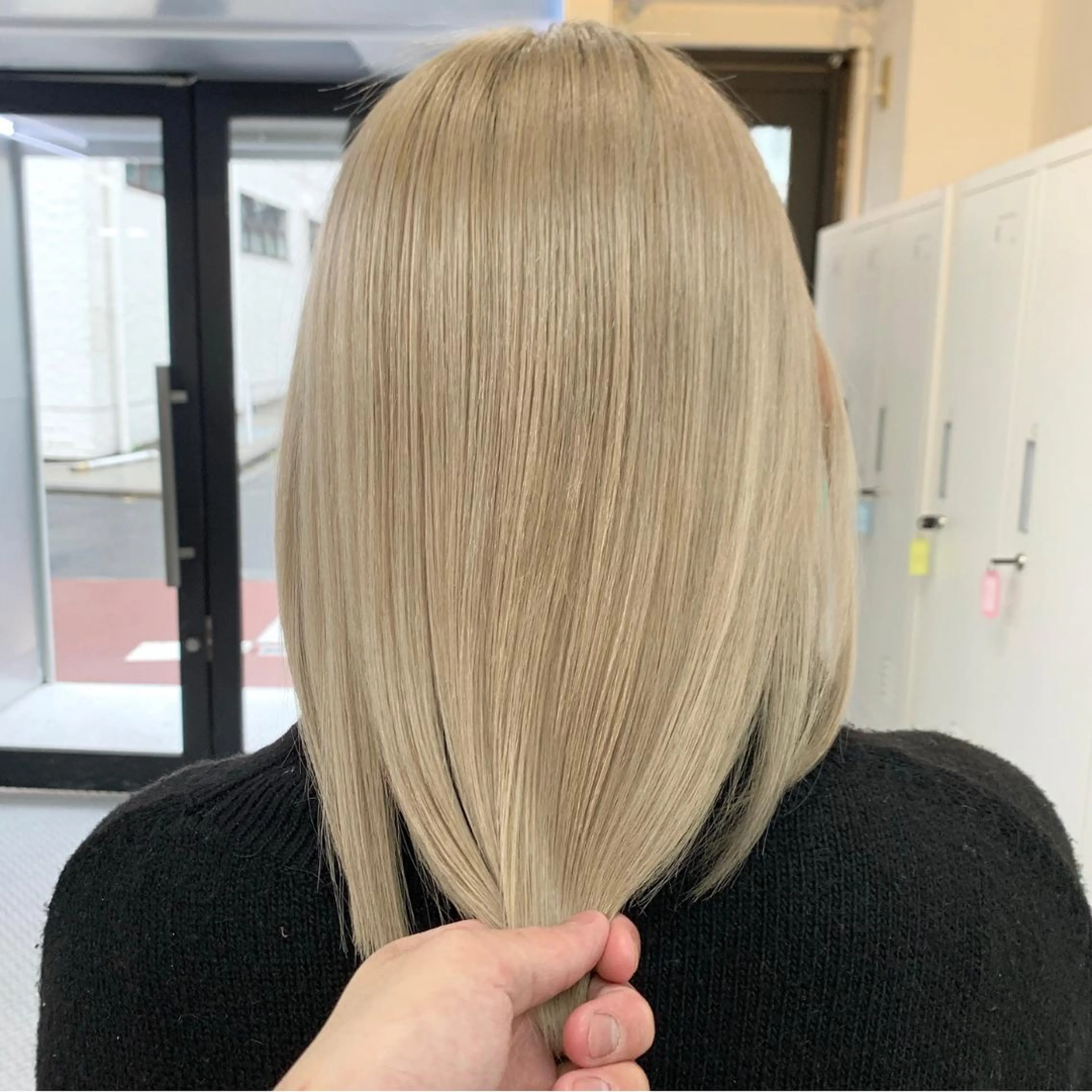 ミディアム カラー ヘアアレンジ ハイトーン/美髪矯正 🍃大江拓実のヘアスタイル