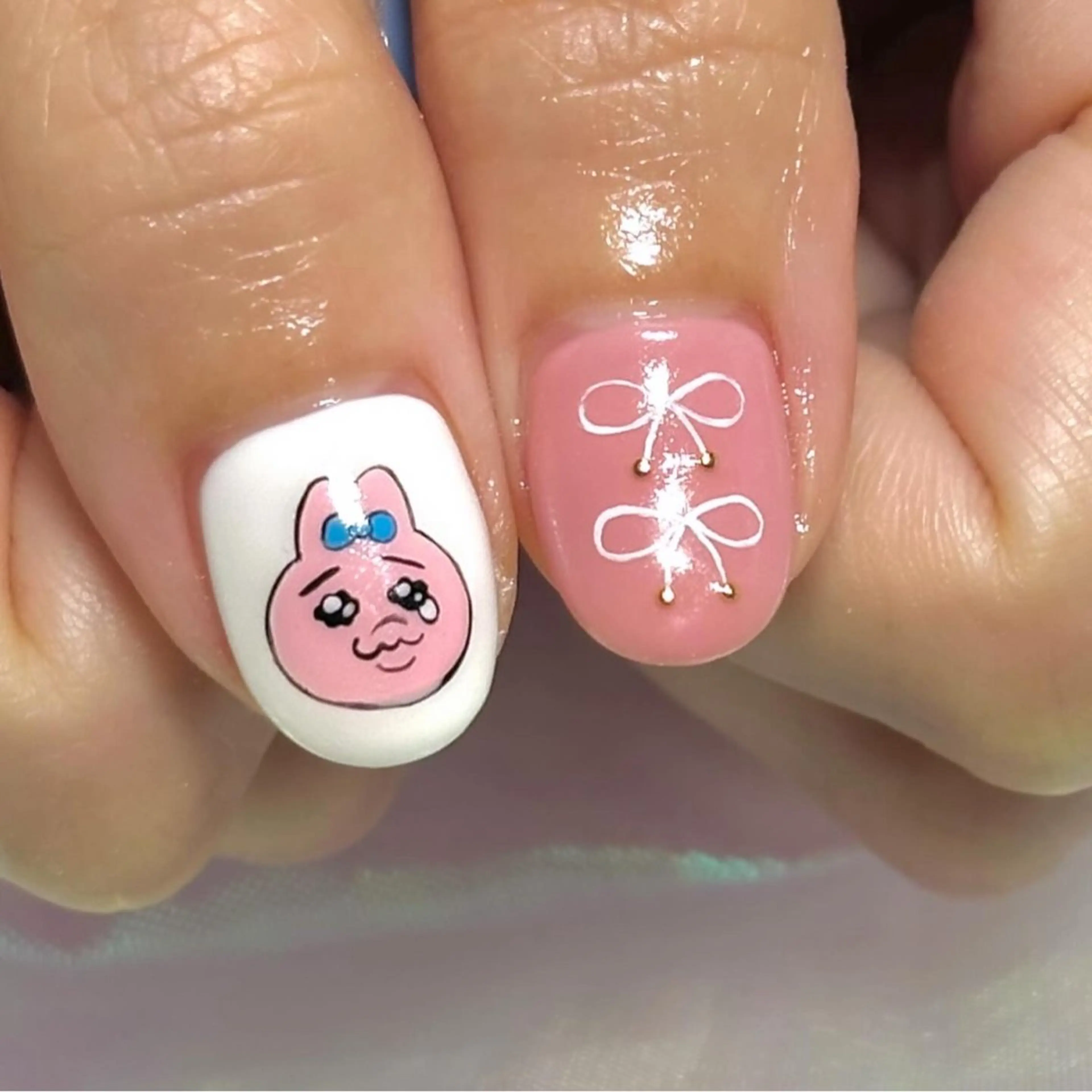 ネイル ハンドネイル 【OKIKA】 らん🦖🌈🧡のマツエク・マツパデザイン