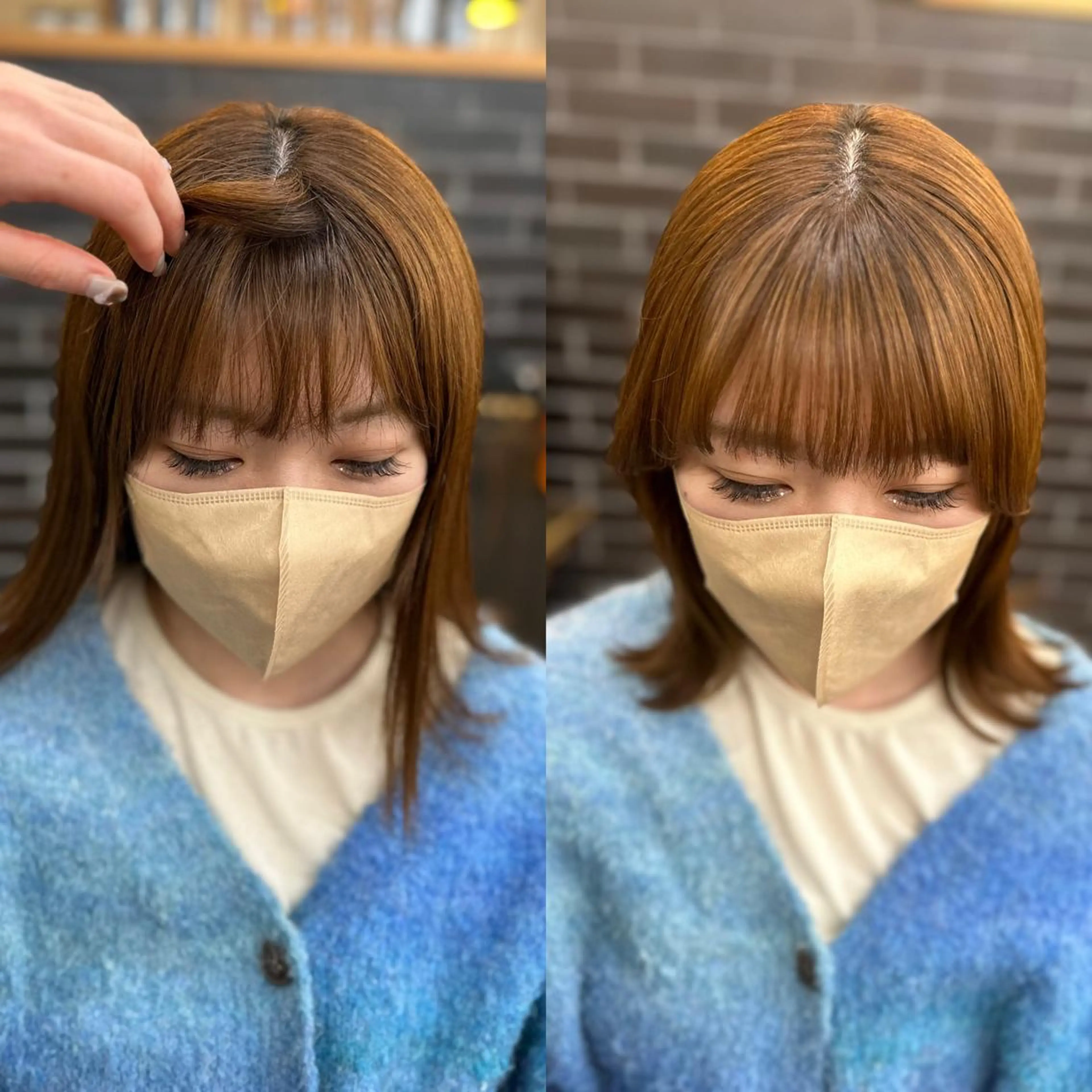 セミロング カラー パーマ ヘアアレンジ メンズ キッズ ネイル マツエク・マツパ アイブロウ カット 縮毛矯正 レイヤーカット 🌿透け感カラーのヘアスタイル