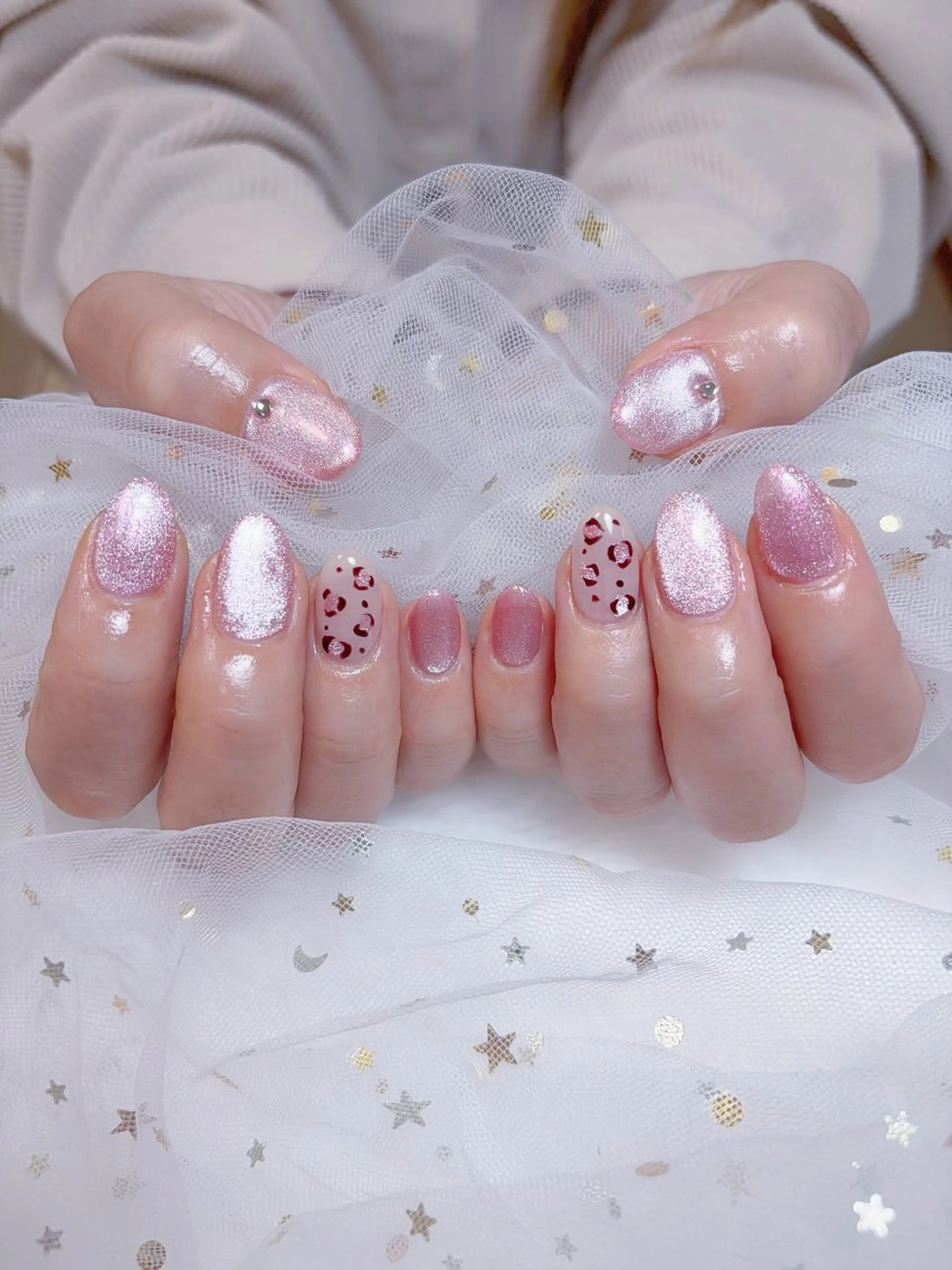 ネイル チークネイル 長さ出し フットネイル ジェルネイル グラデーション ハンドネイル ハンドケア Myouka所属・Myouka 板橋区大山駅前店のネイルデザイン