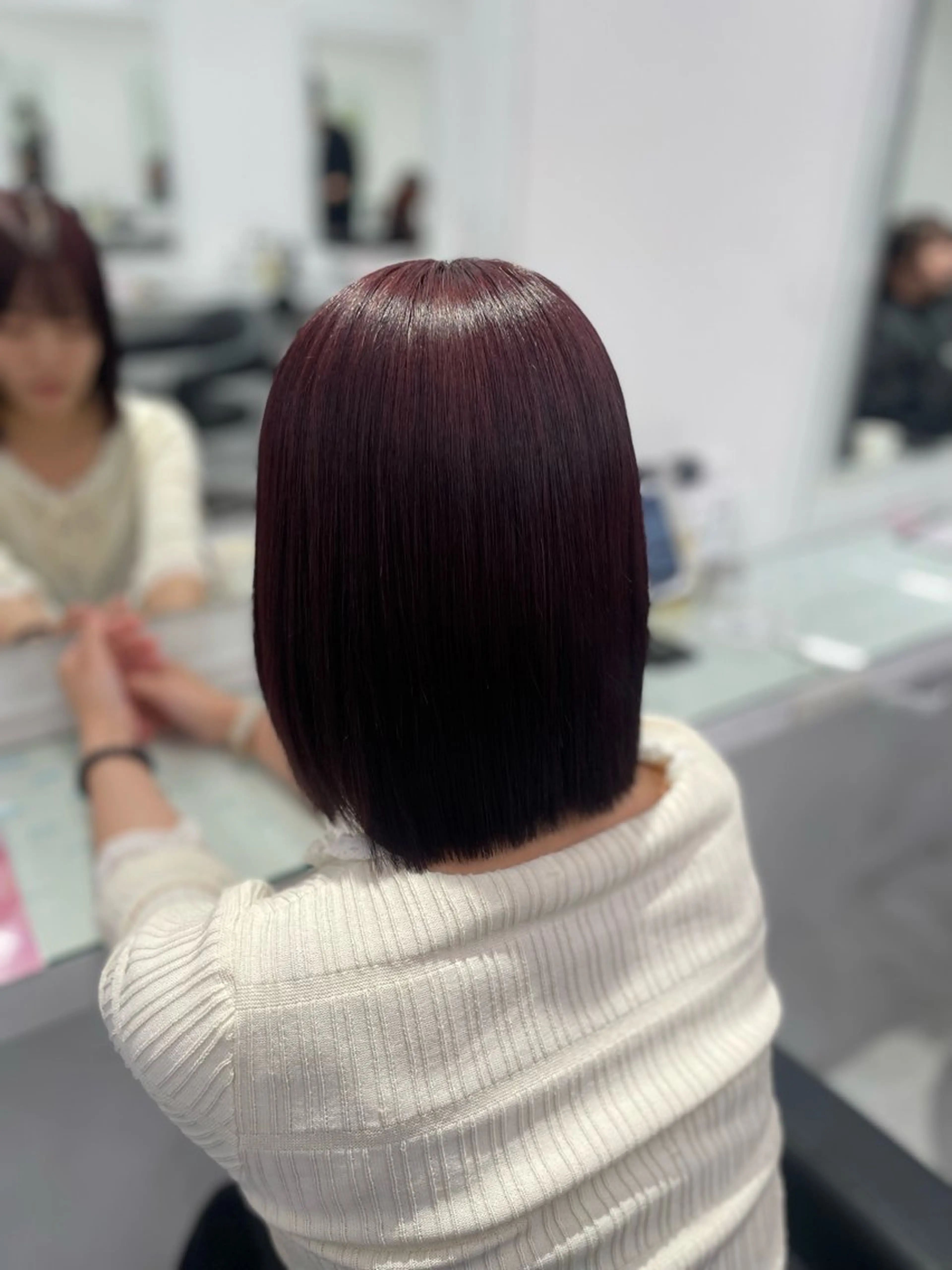 ミディアム カット ヘアカラー トリートメント トレンド暖色ヘア🍒 miu🍒のヘアスタイル