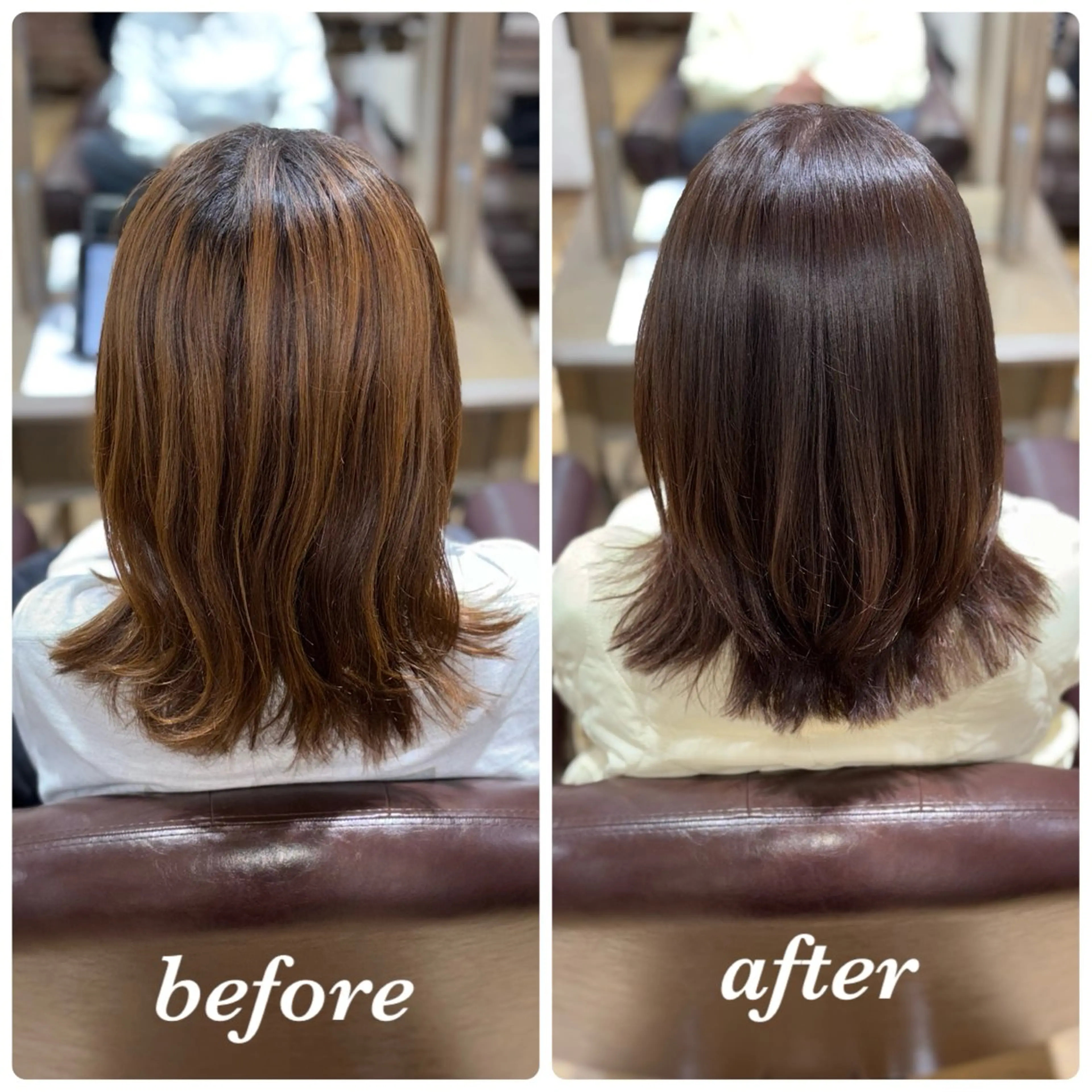 ミディアム カット ヘアカラー トリートメント 原口 美樹のヘアスタイル