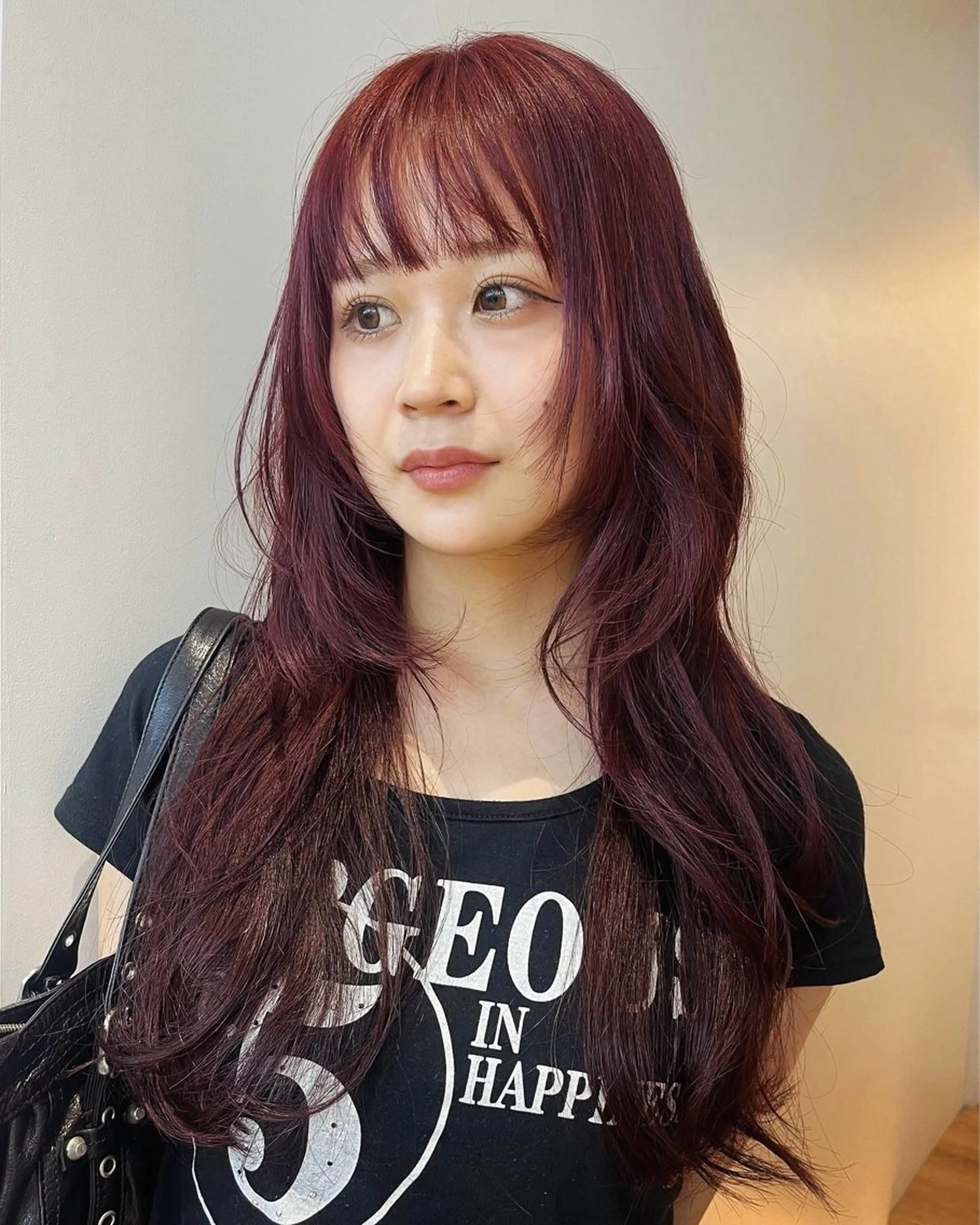 ロング カラー ブリーチ ブリーチなしカラー レッドカラー 顔まわりレイヤー レイヤーカット ヘアカラー トリートメント 吉祥寺/個性派/ kazuha🩰のヘアスタイル