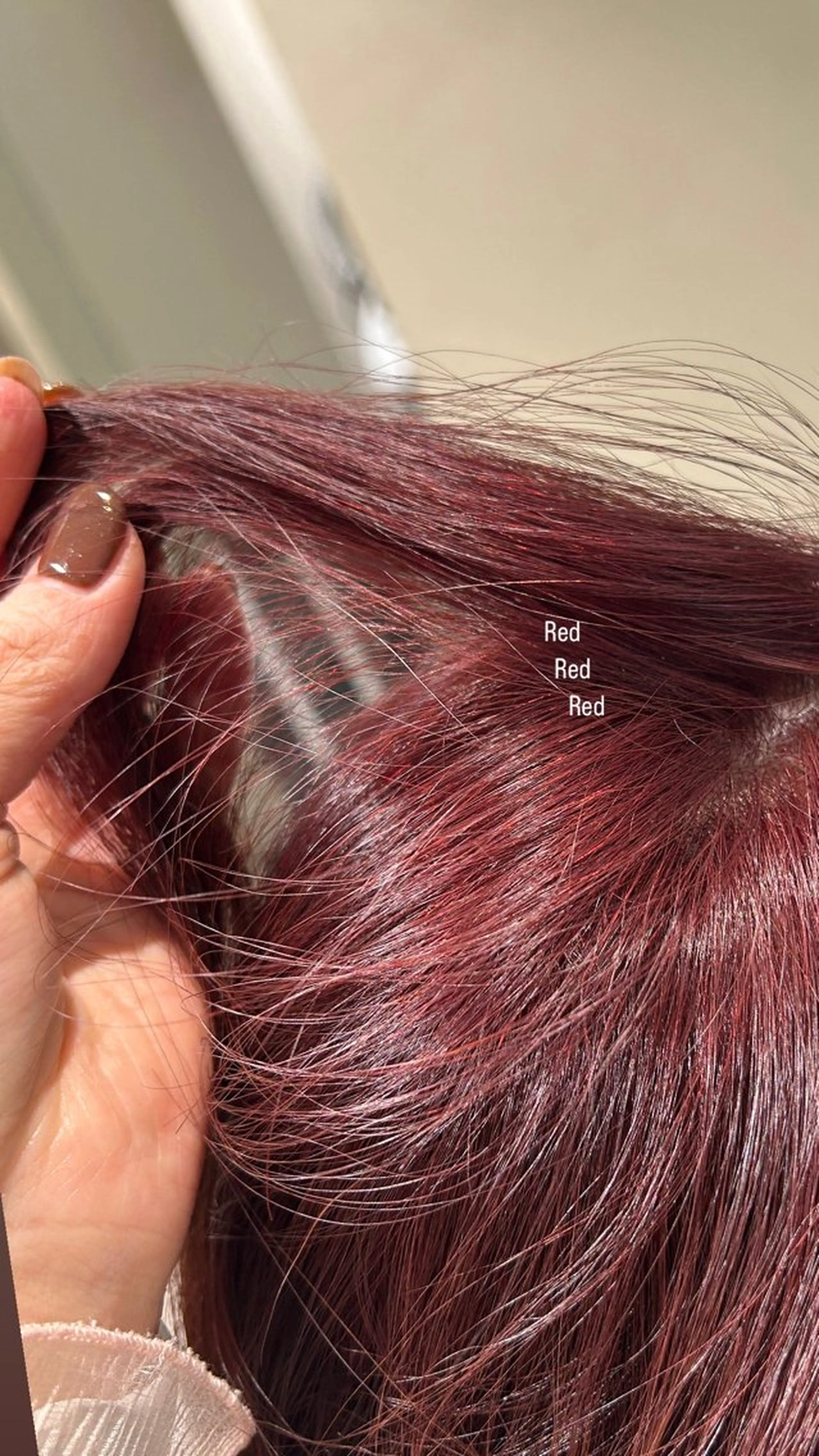 セミロング ヘアカラー 結 菜のヘアスタイル