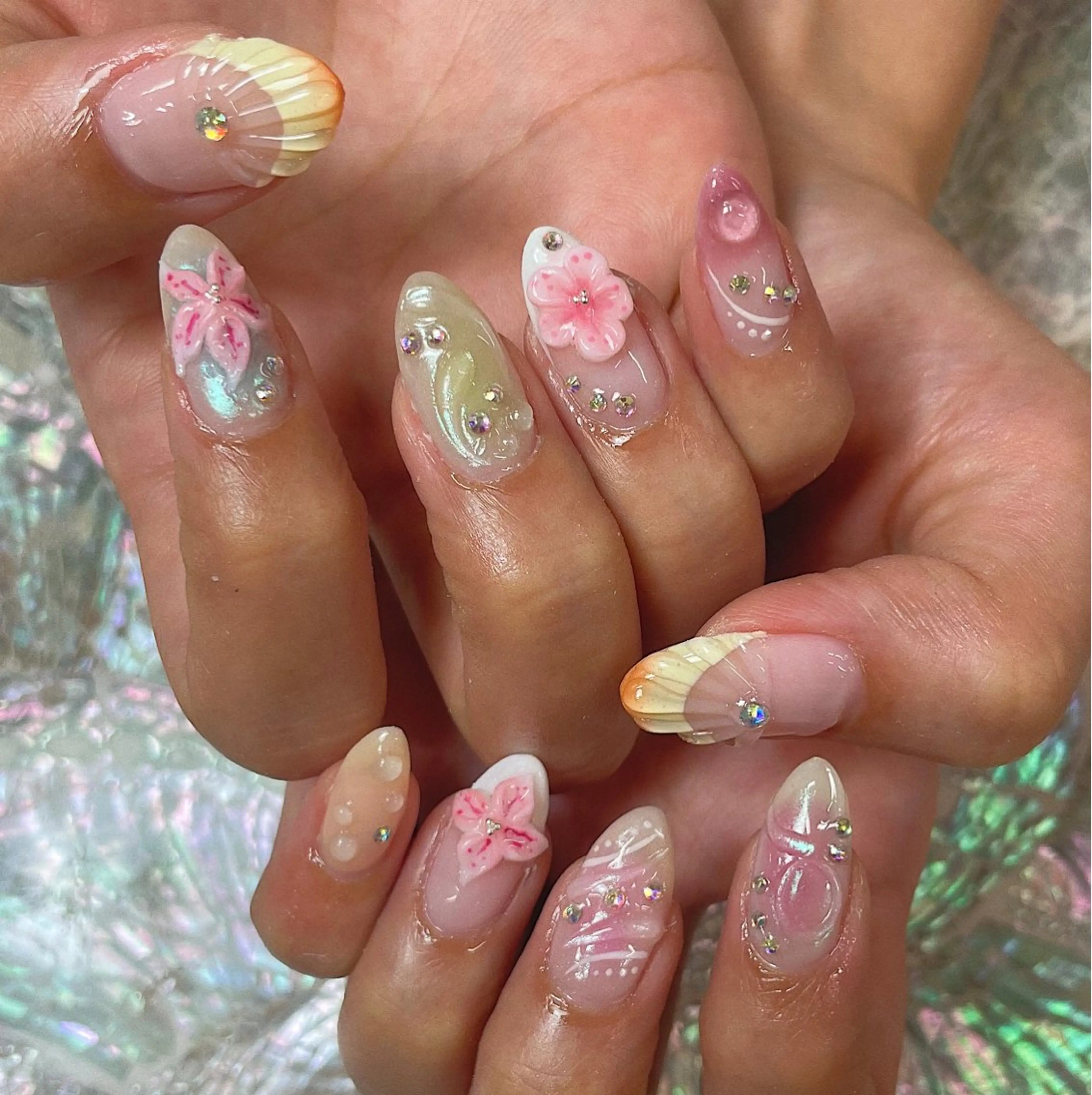 ネイル 夏ネイル 🌴konami 4U NAIL🥥のネイルデザイン