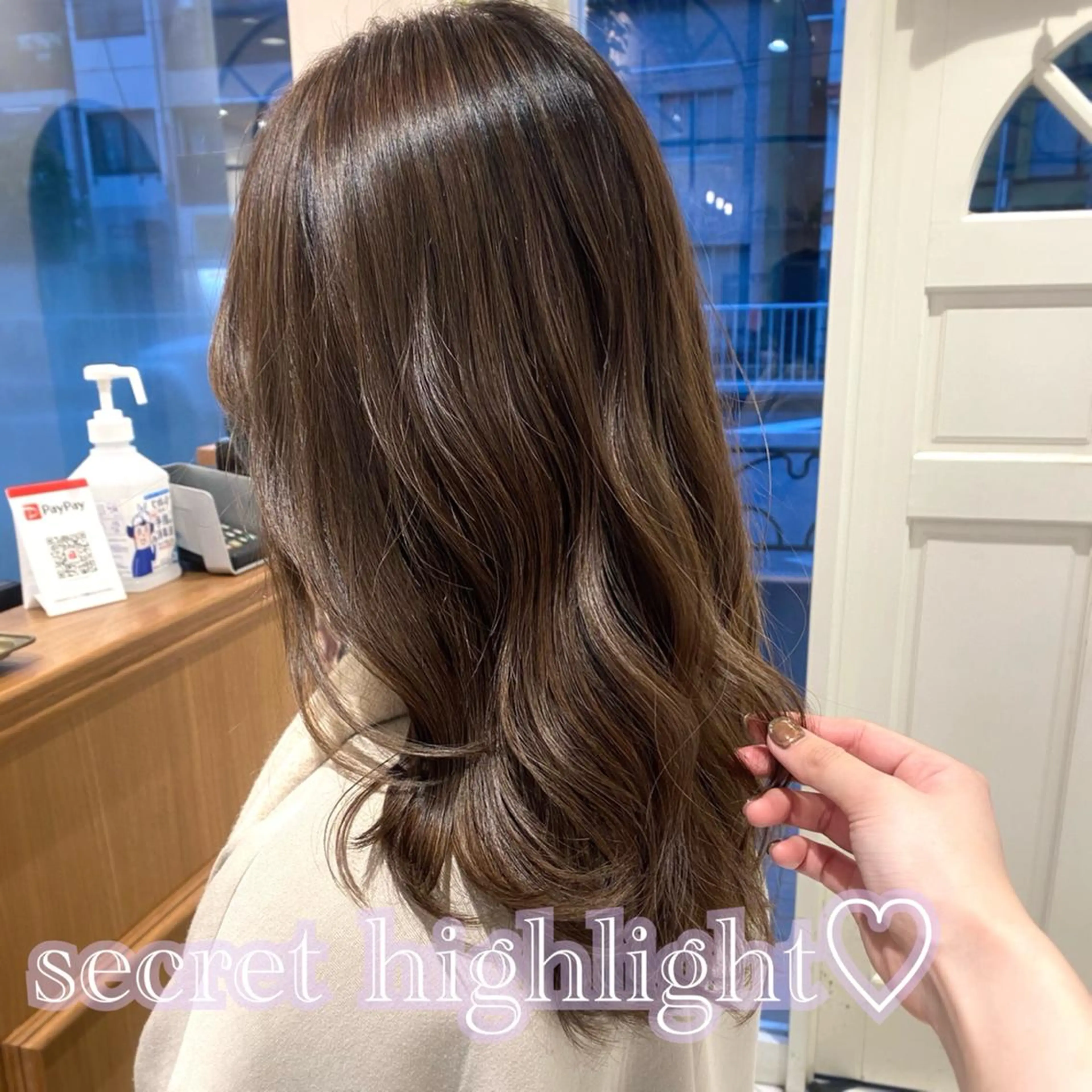 ミディアム カラー ハイライトカラー ハイライト 韓国ヘア♡おくれ毛♡ ボブ♡sayakaのヘアスタイル