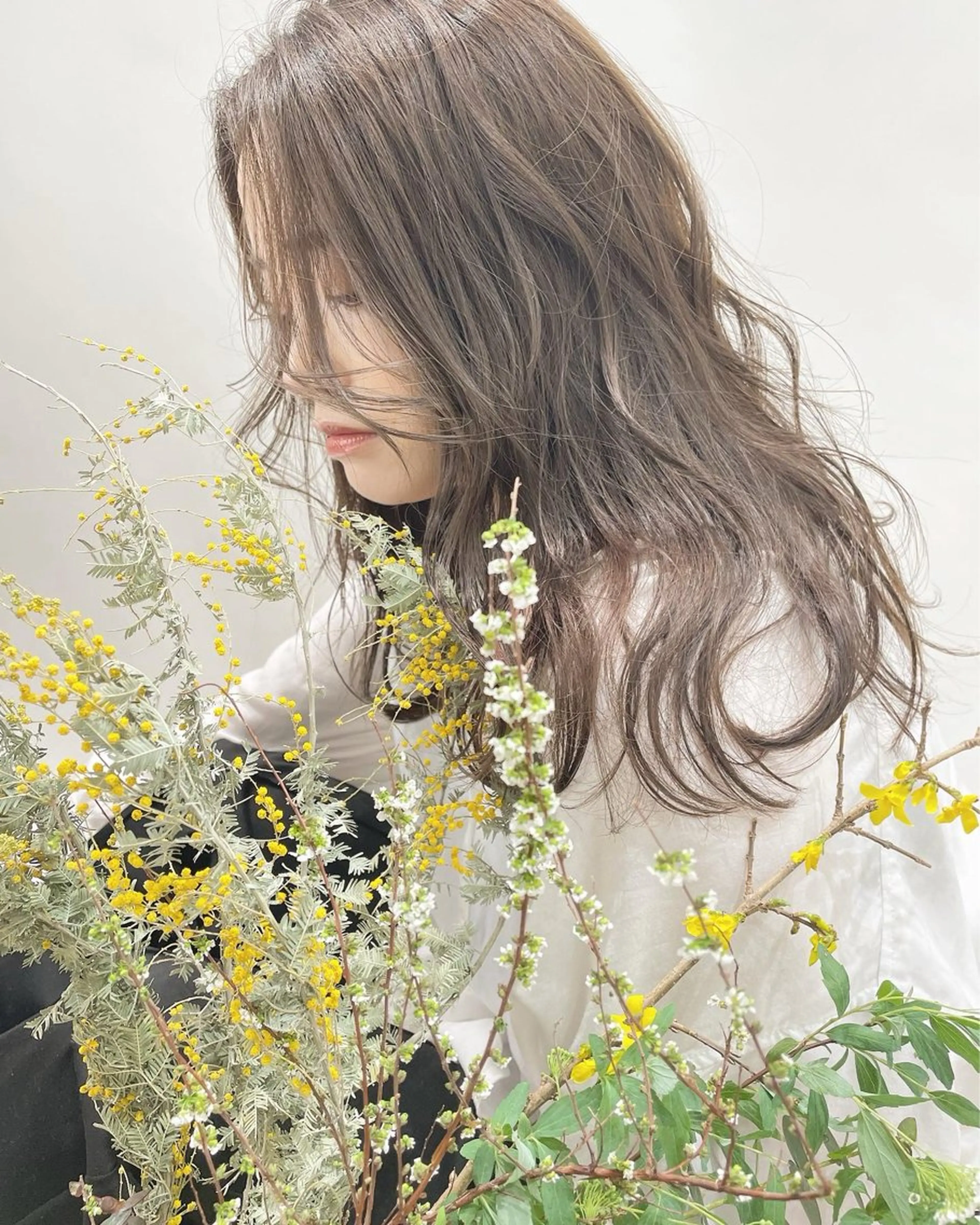 ロング カラー 透明感カラー グレージュ トリートメント カット ヘアカラー トリートメント 堀江将太朗/恵比寿/ メンズカットのヘアスタイル