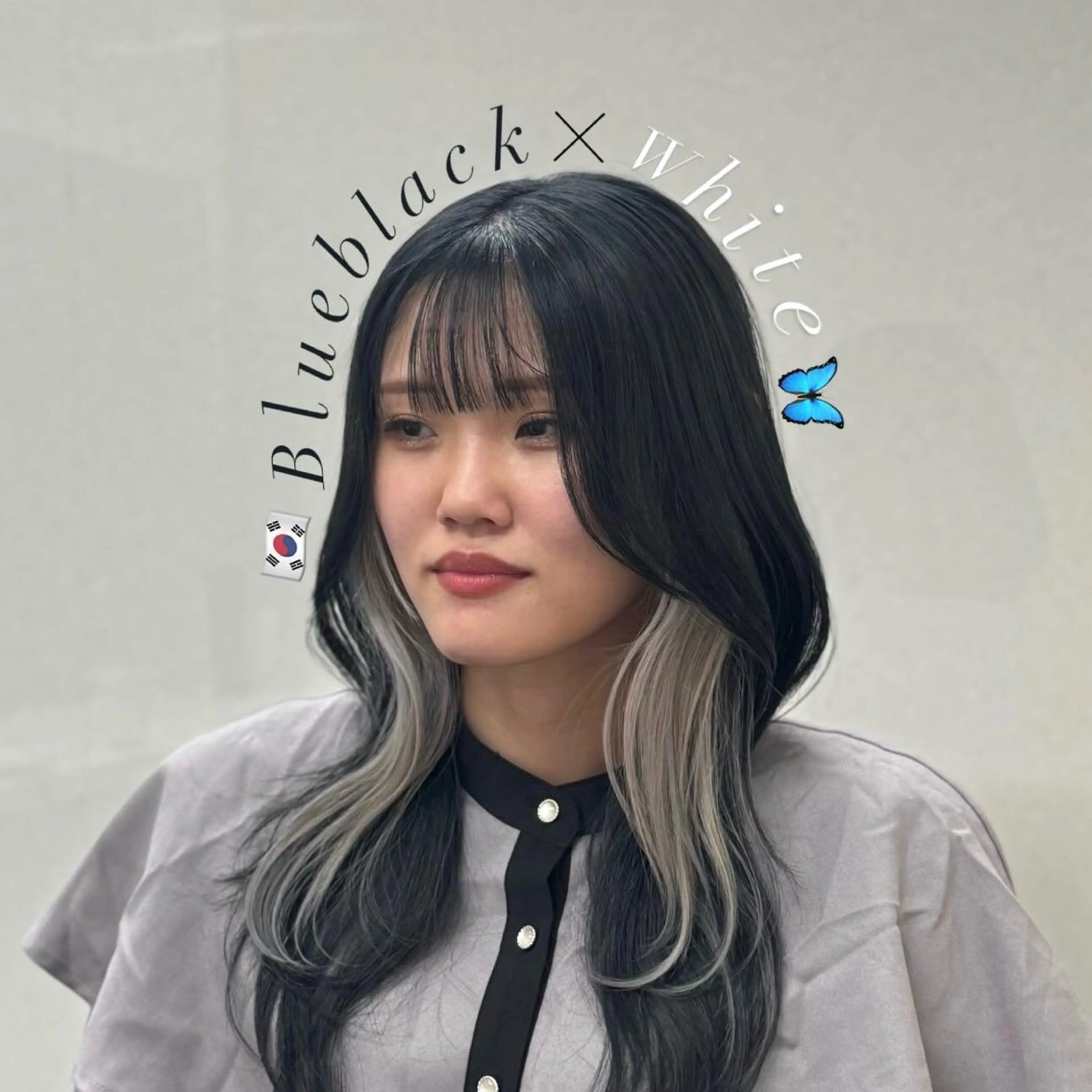 ロング カラー パーマ ヘアアレンジ メンズ キッズ メンズ韓国風 黒髪 ブルーカラー ブルーブラック ブラウンカラー 髪質改善Ⅰ透明感 艶カラーⅠたつやのヘアスタイル