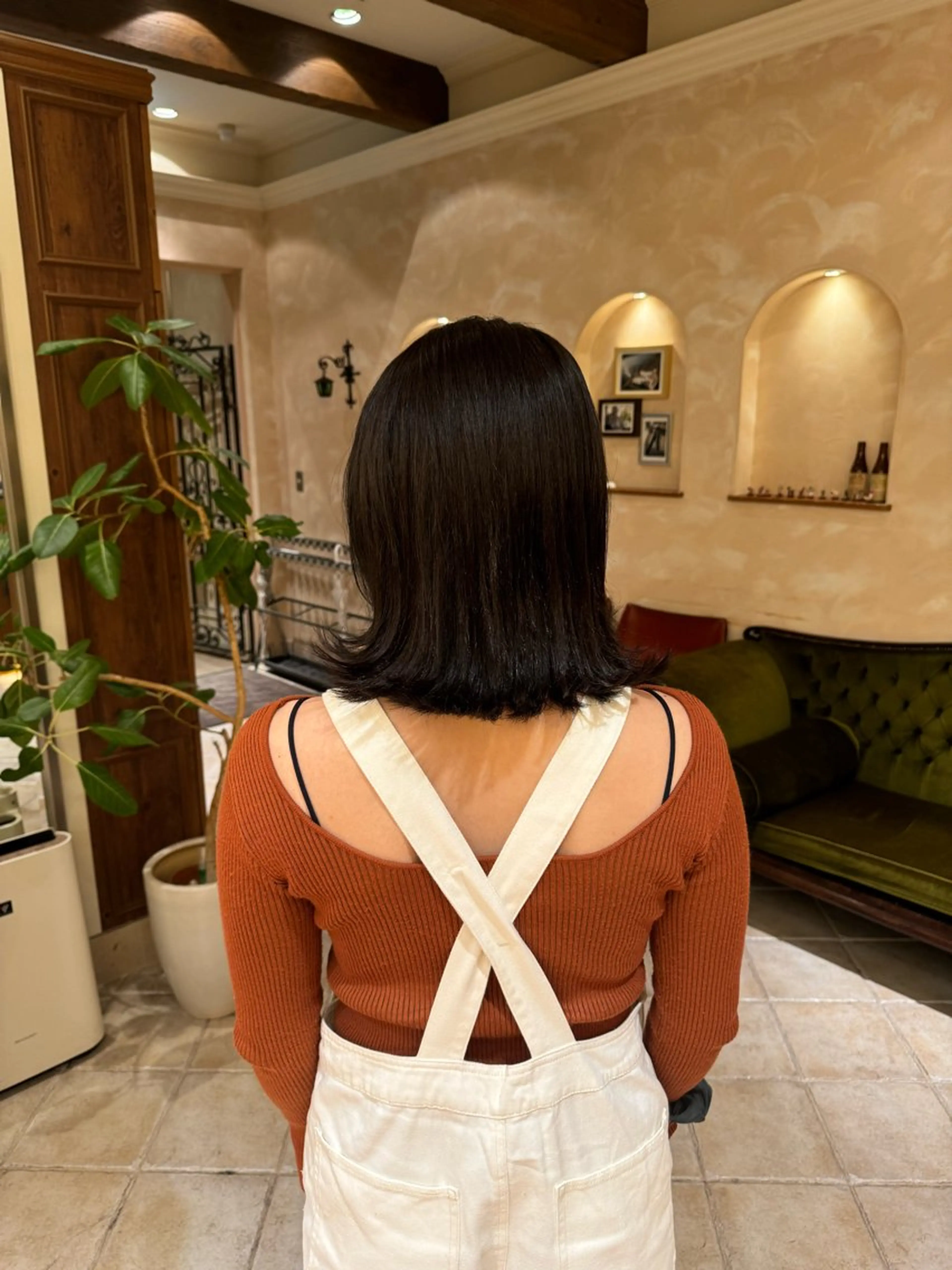 カラー ブラウンカラー オリーブブラウン 北島 菜々美のヘアスタイル