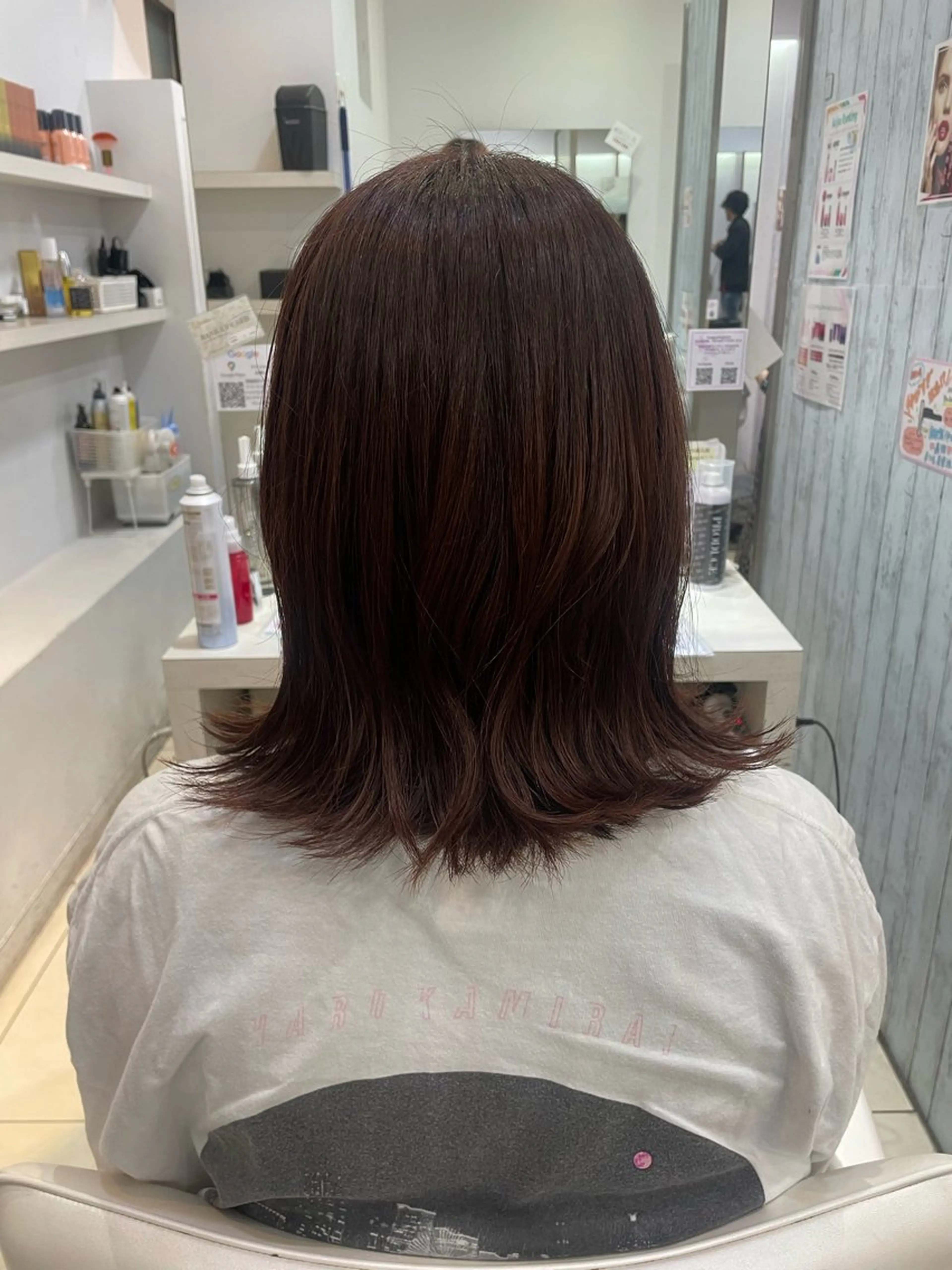 セミロング カラー 🌸暖色髪質改善 MEI🌸のヘアスタイル