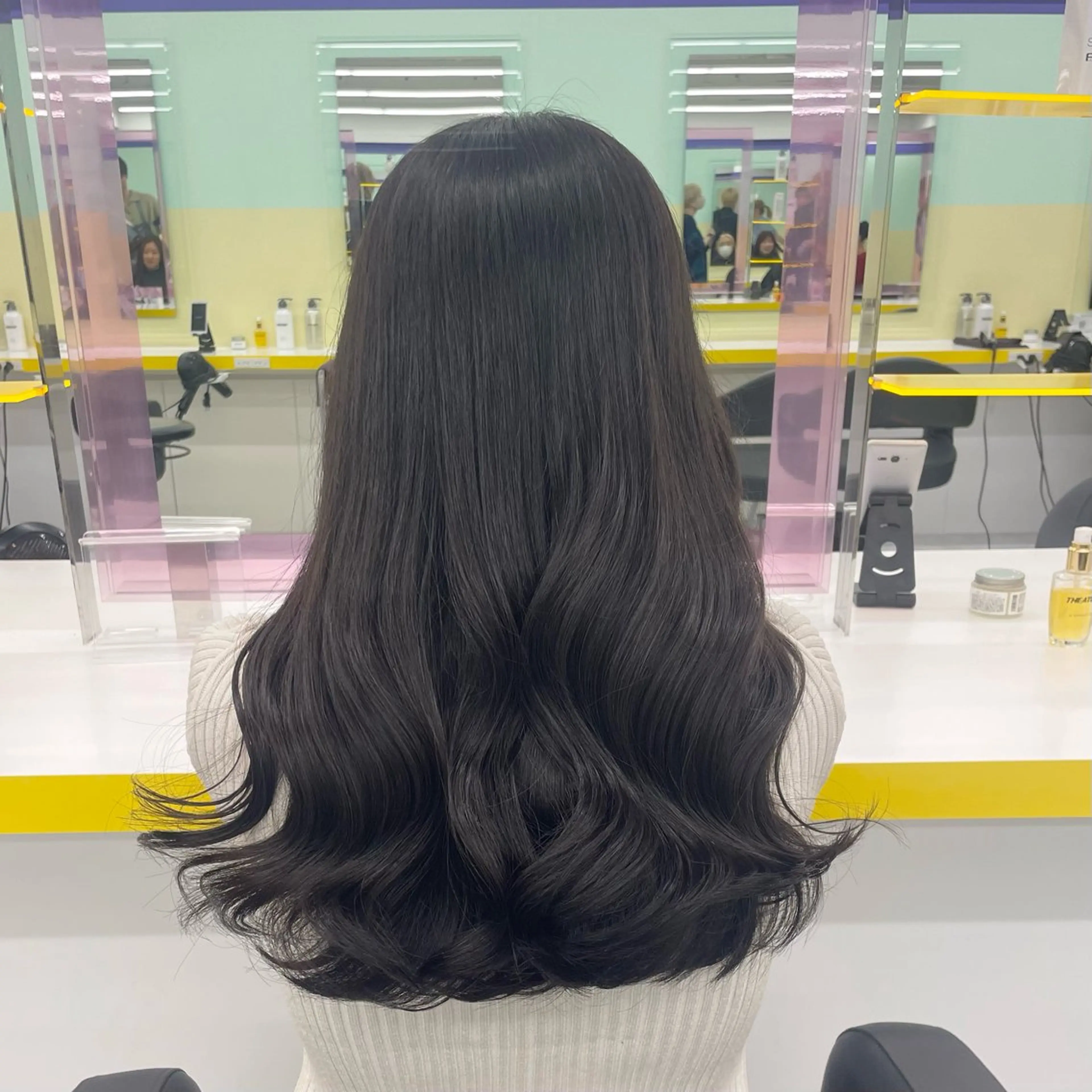 ロング カラー ヘアカラー トリートメント ヘッドスパ ヘアセット 🦋色落ち綺麗カラー メンズYUZU🦋‪のヘアスタイル