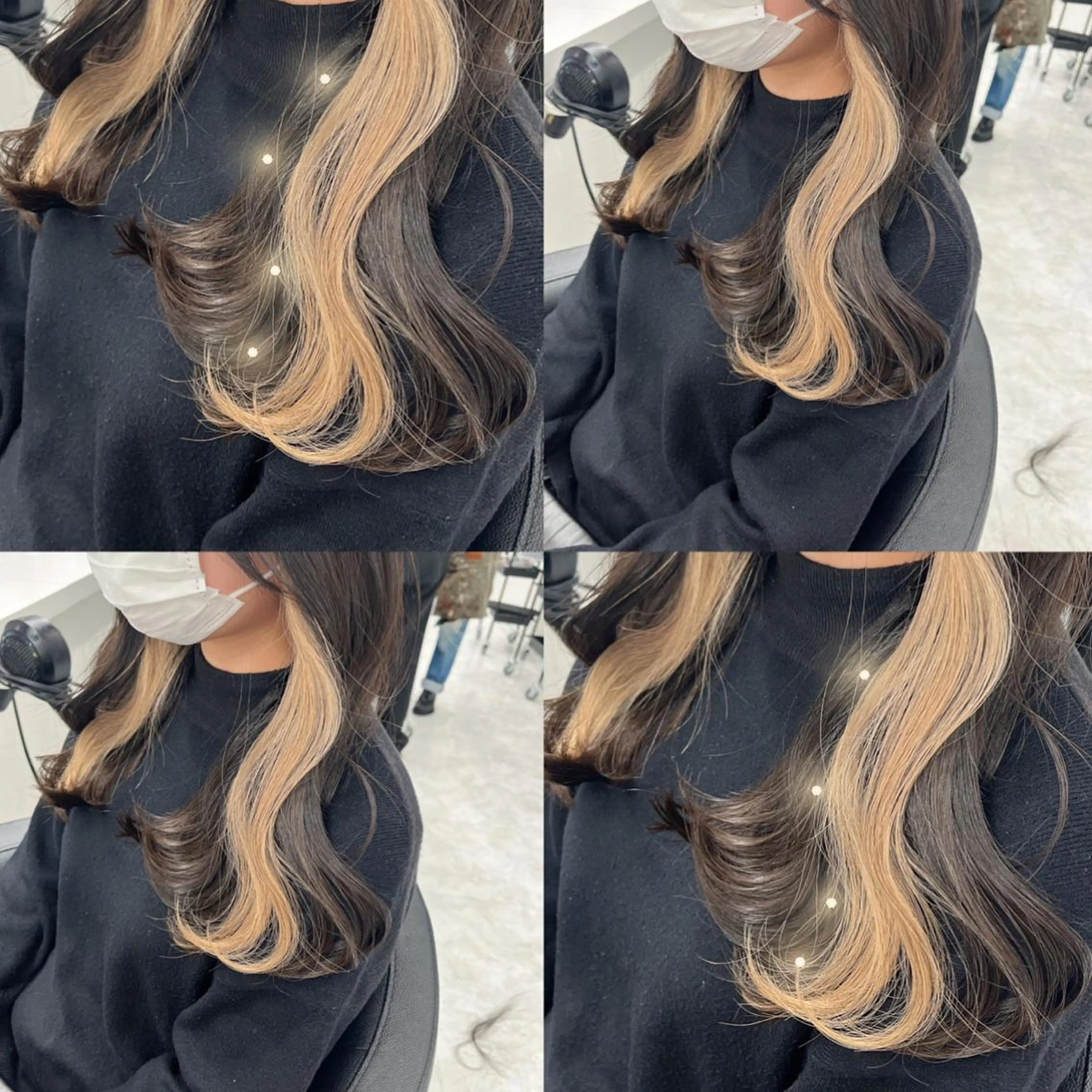 ロング カラー 𝘳𝘺𝘰𝘬𝘢 髪質改善／ブリーチのヘアスタイル