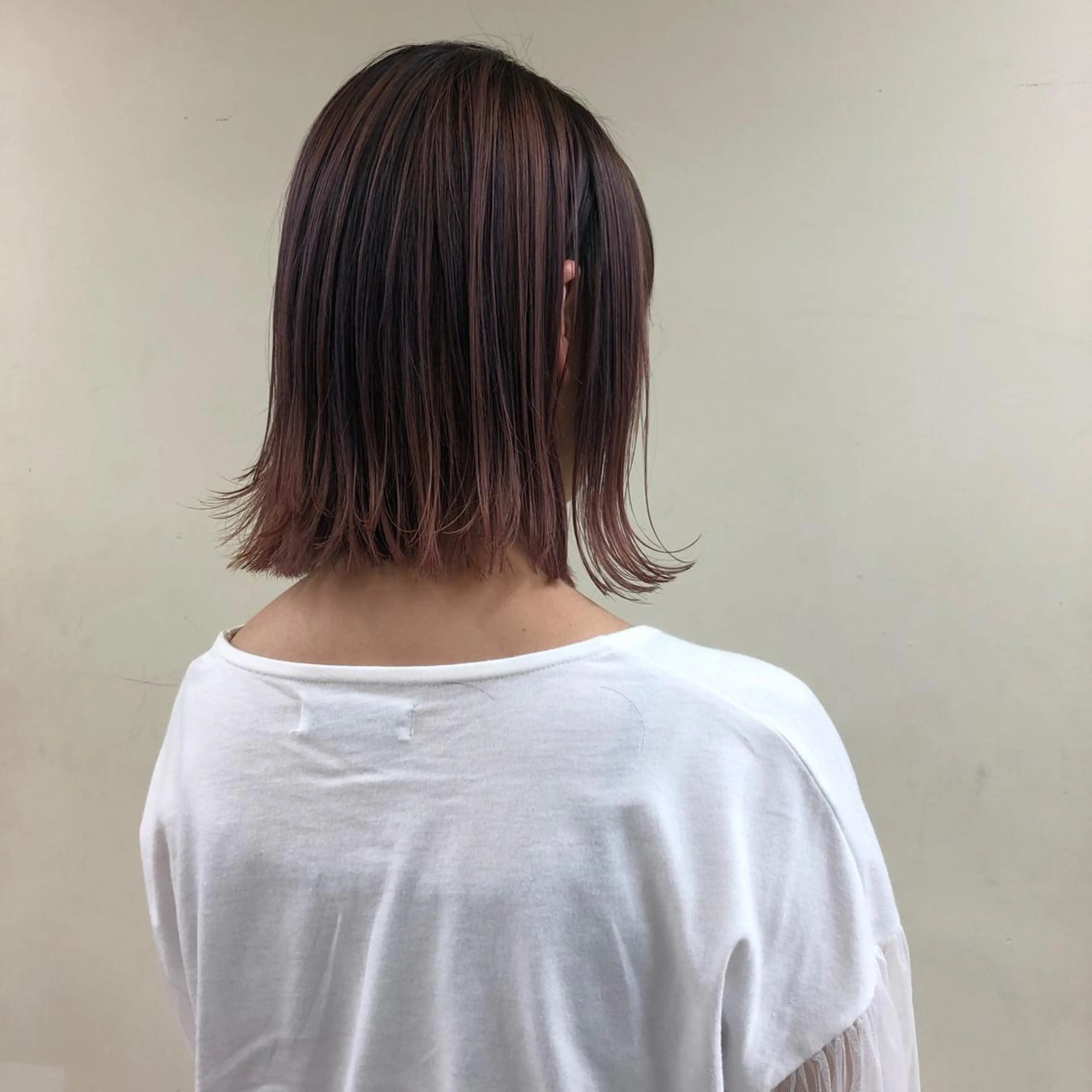 ミディアム カラー レイヤー×顔周 り×髪質改善/MIUのヘアスタイル