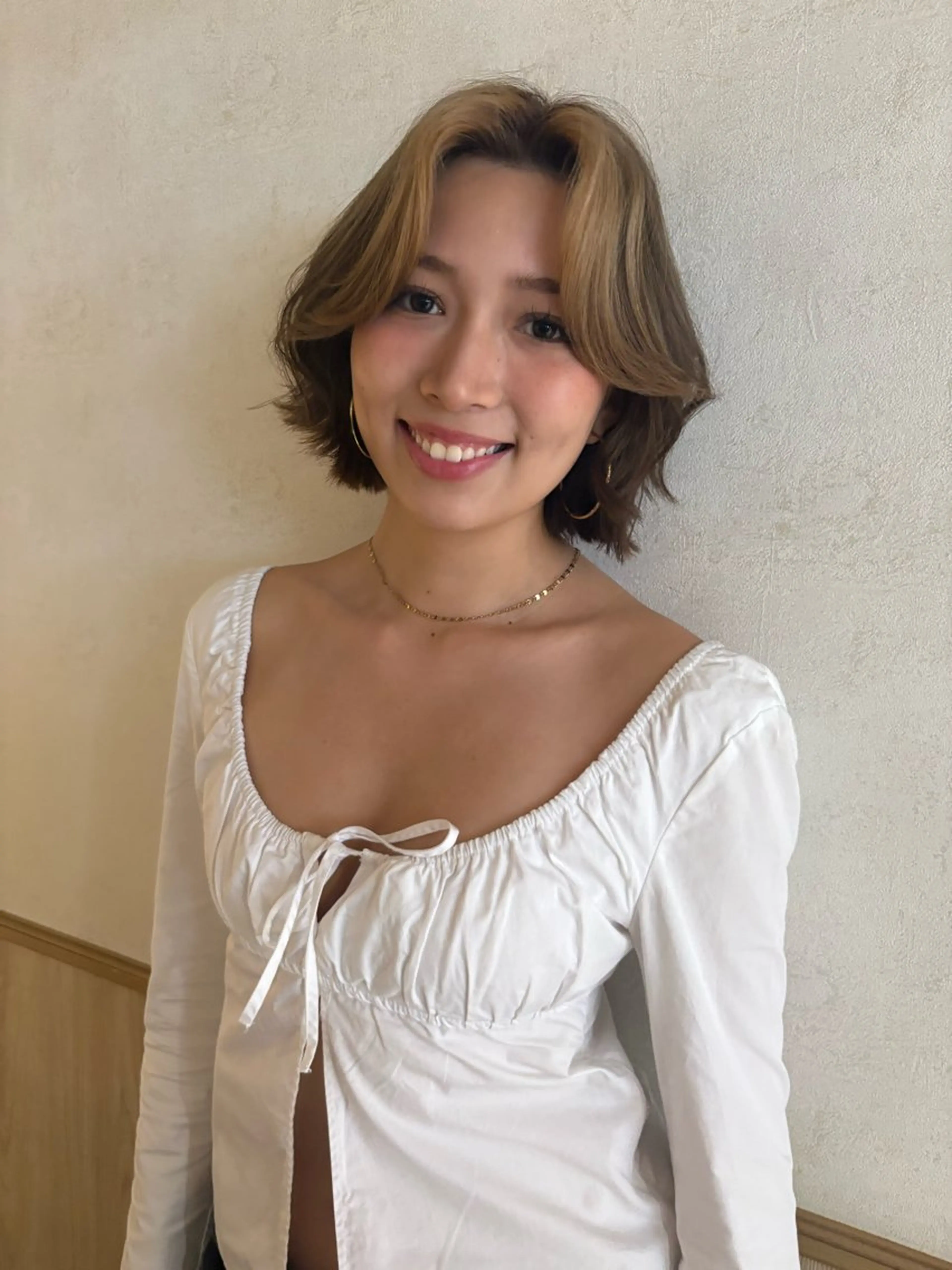 カラー ブリーチ 透明感カラー 透明感カラー/海外風 レイヤー/mao🗽のヘアスタイル