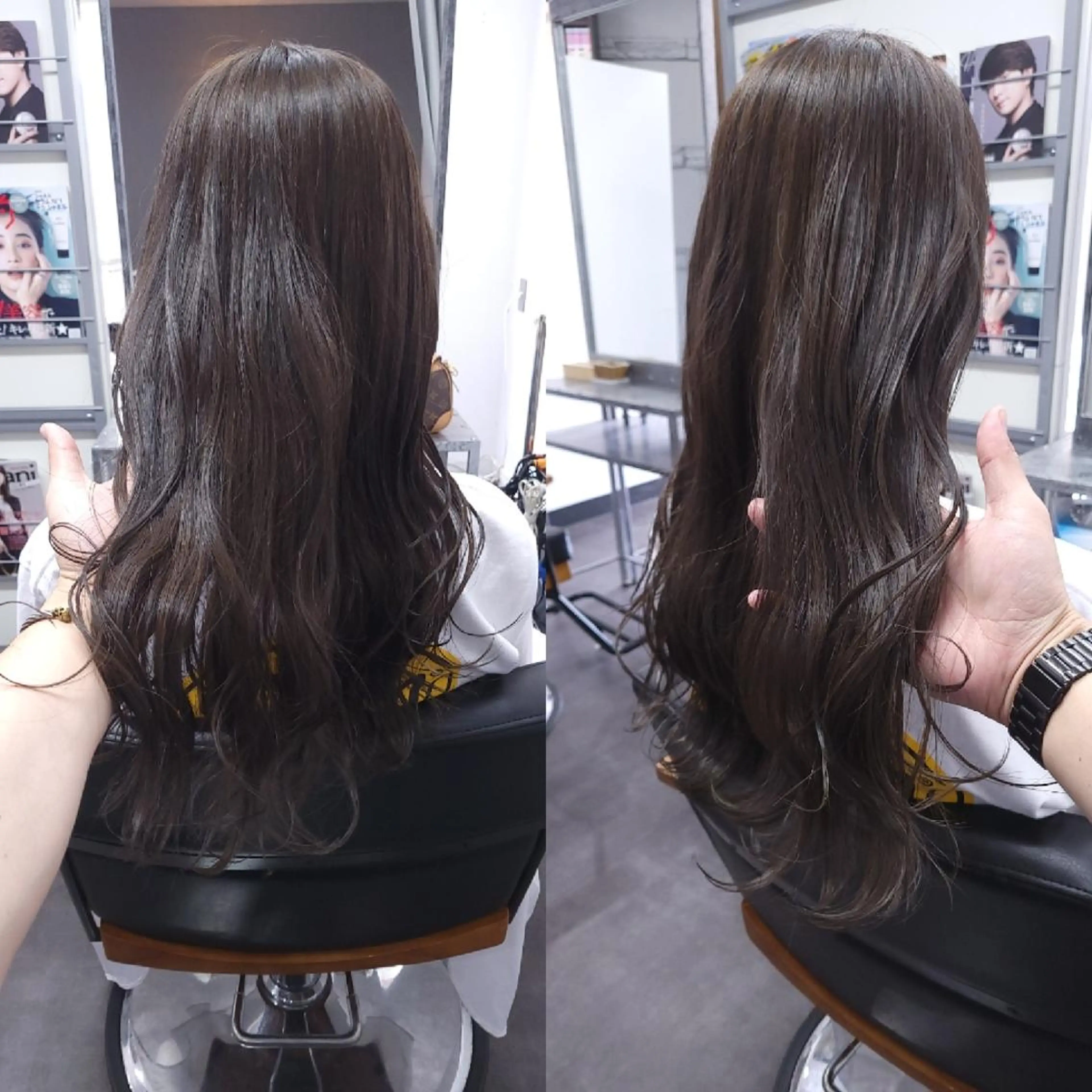 ロング カット ヘアカラー トリートメント 平田 広大のヘアスタイル