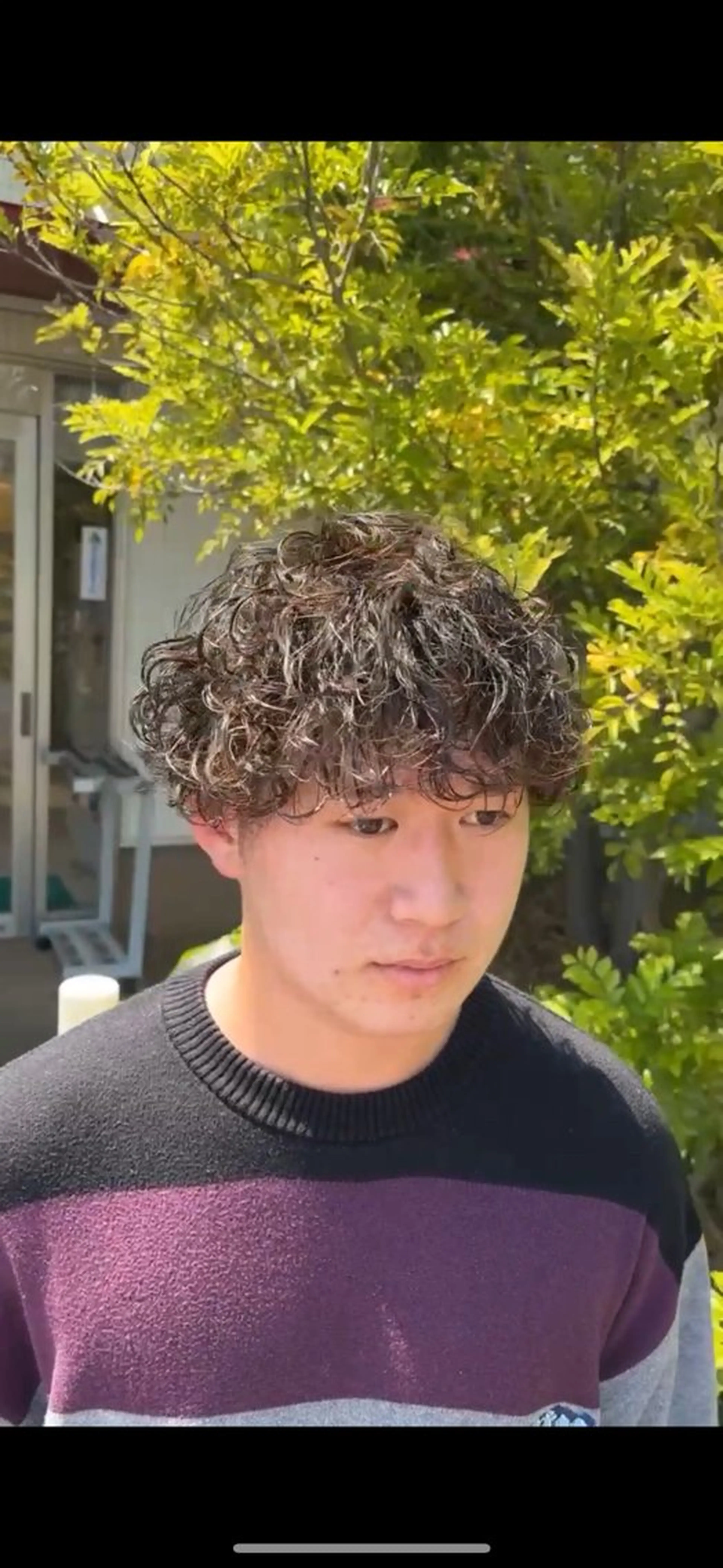 ショート パーマ メンズ 米谷 理玖のヘアスタイル