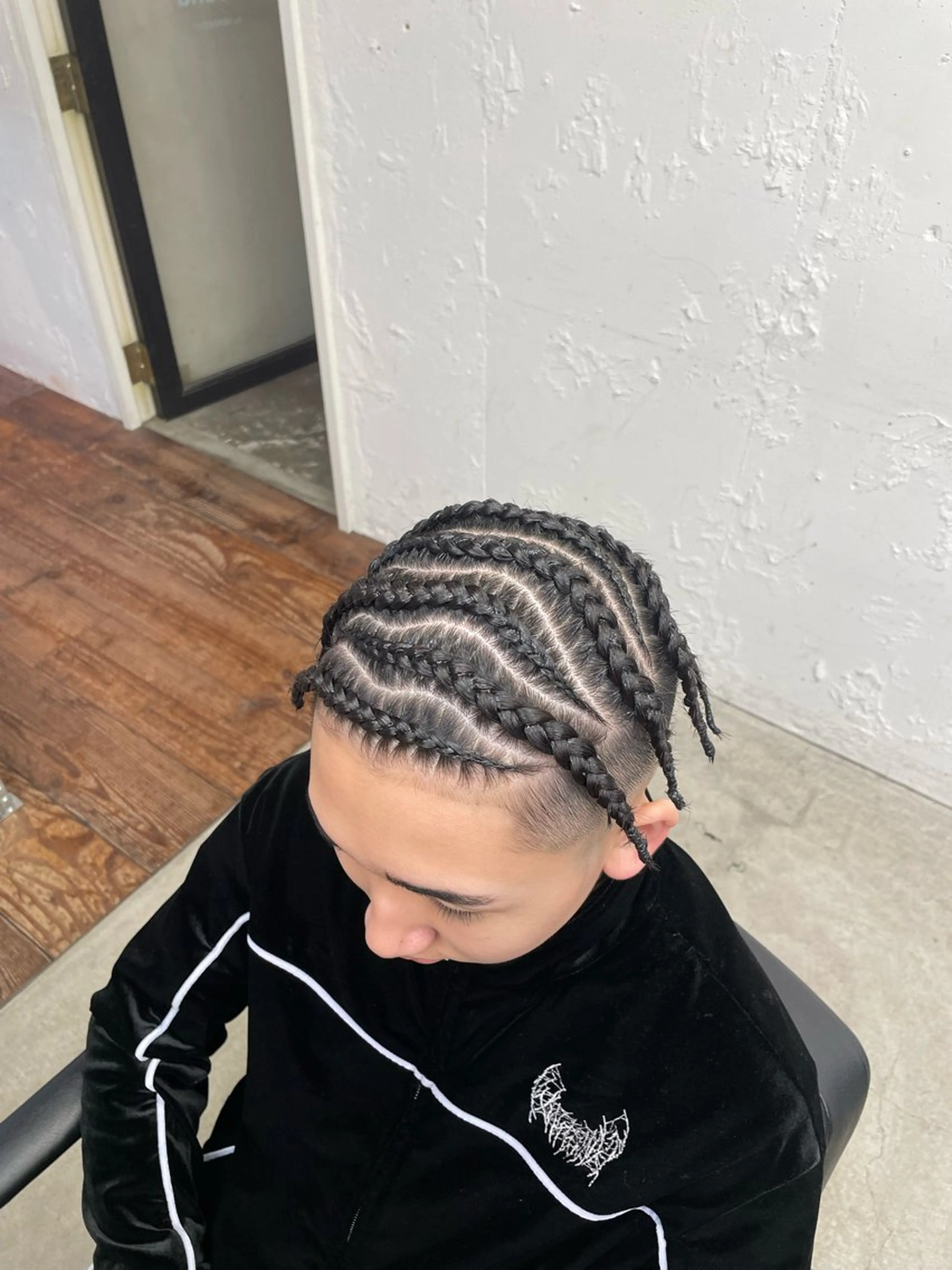 ヘアアレンジ メンズ コーンロウ／ブレイズ SYUのヘアスタイル