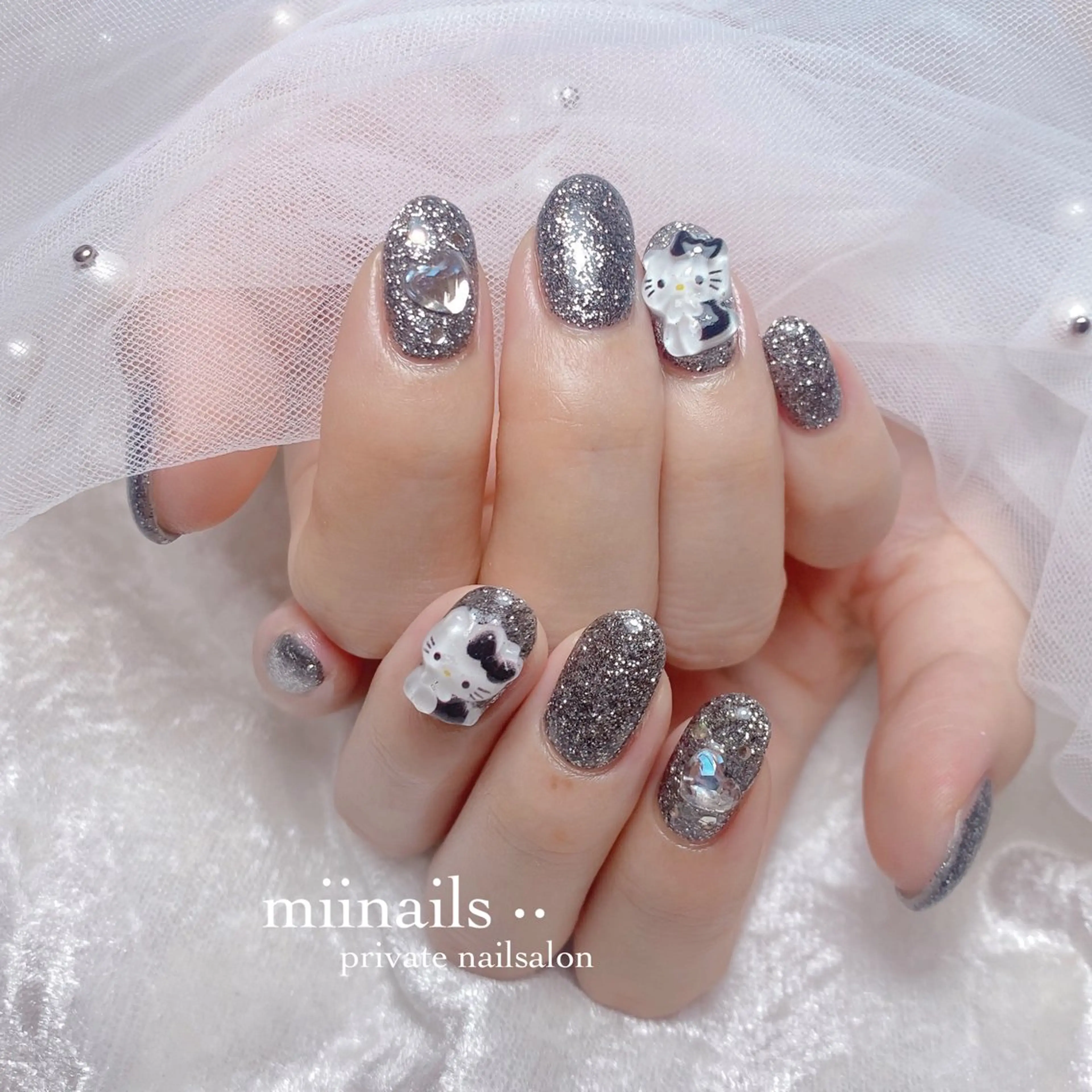 ネイル フレンチネイル 韓国ネイル ワンホンネイル ハンドネイル nailsalon miinailsのネイルデザイン