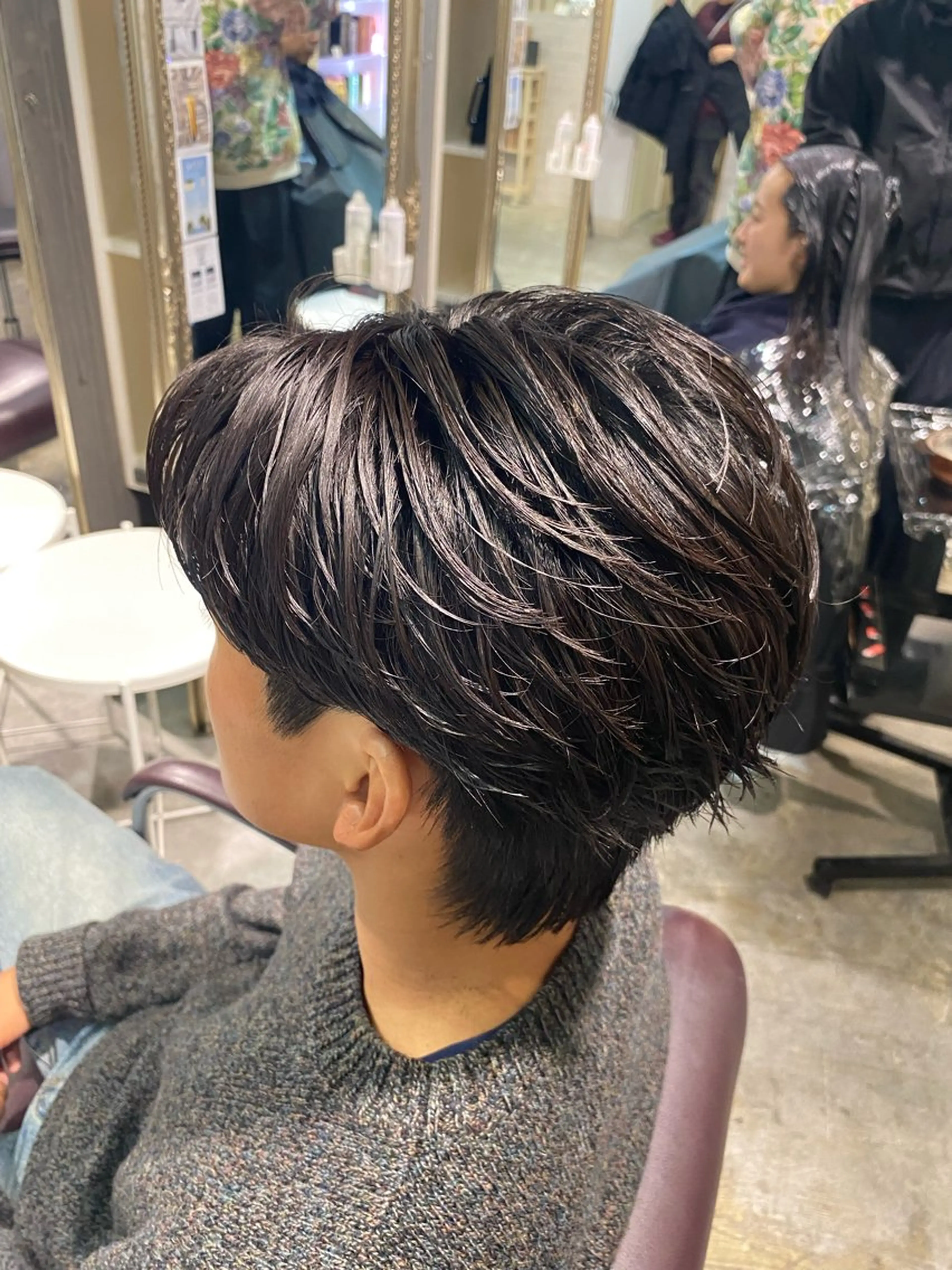 ショート パーマ メンズ フェザーパーマ メンズパーマ カット パーマ パーマ特化/フェザー パーマシャドウ/真生のヘアスタイル