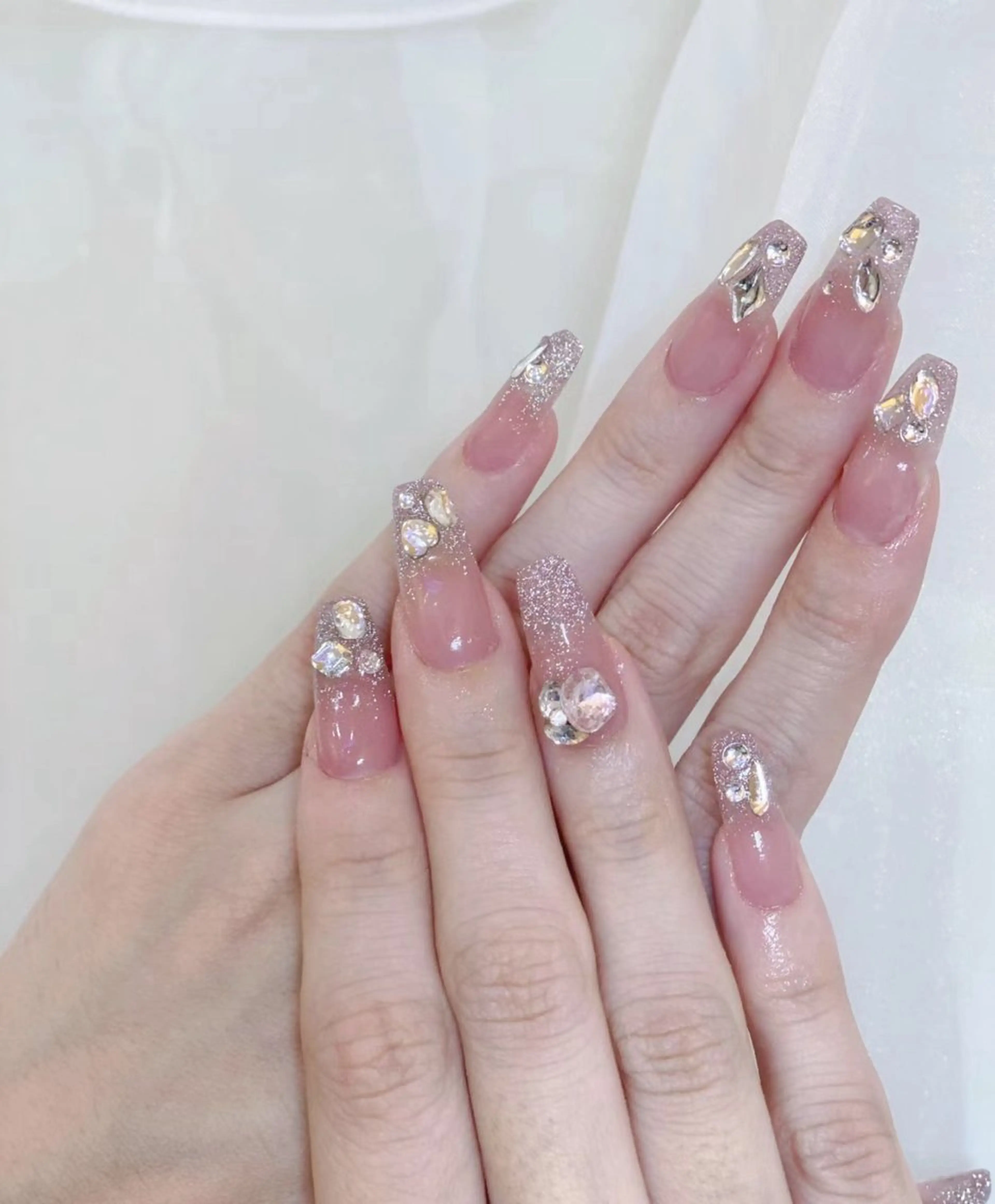 ネイル フットネイル フレンチネイル ジェルネイル ゴージャス ハート ハンドネイル MoonNail ユリ🌸のネイルデザイン