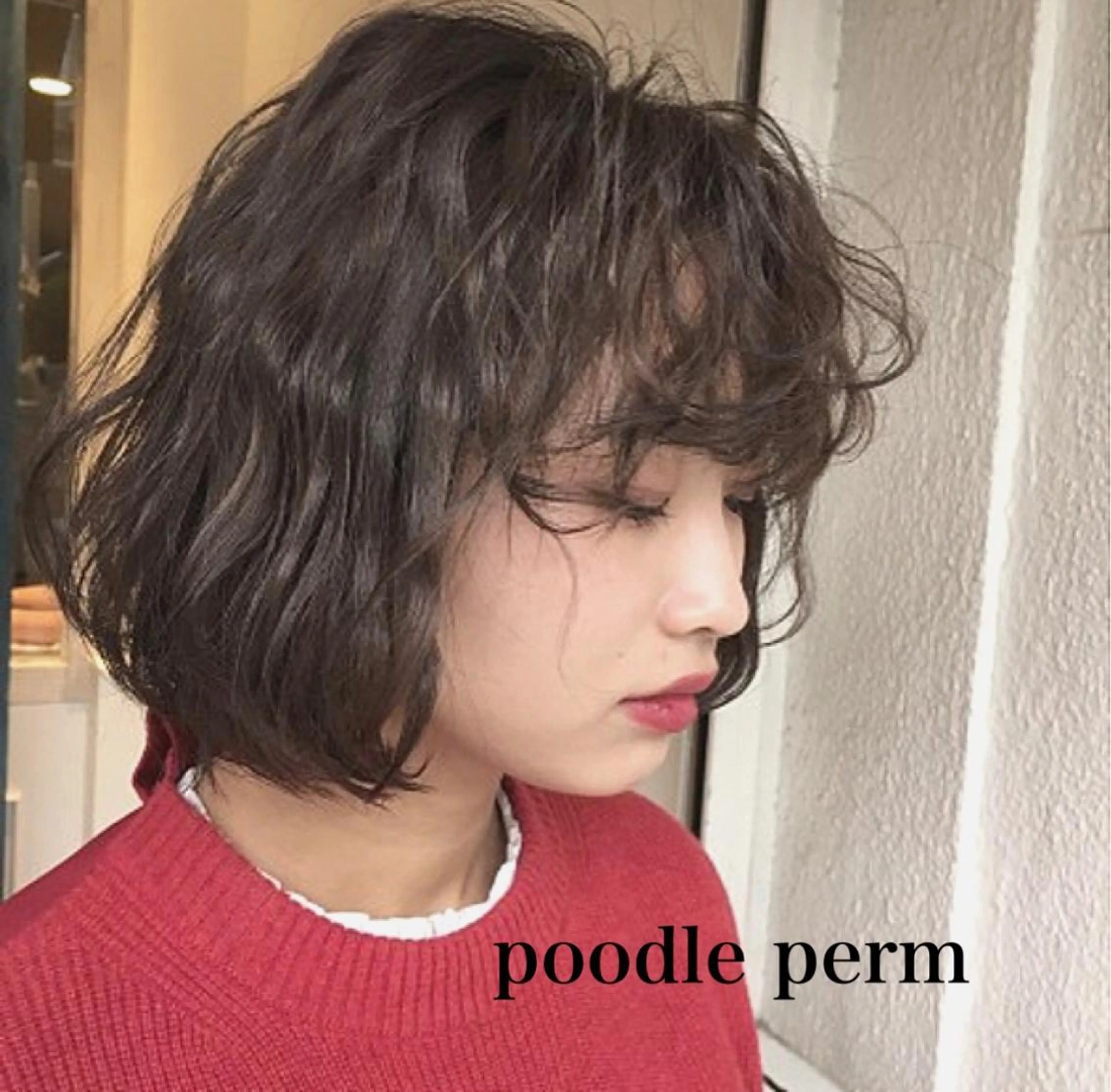 ショート カラー パーマ zina藤崎📛 井上美乃里のヘアスタイル