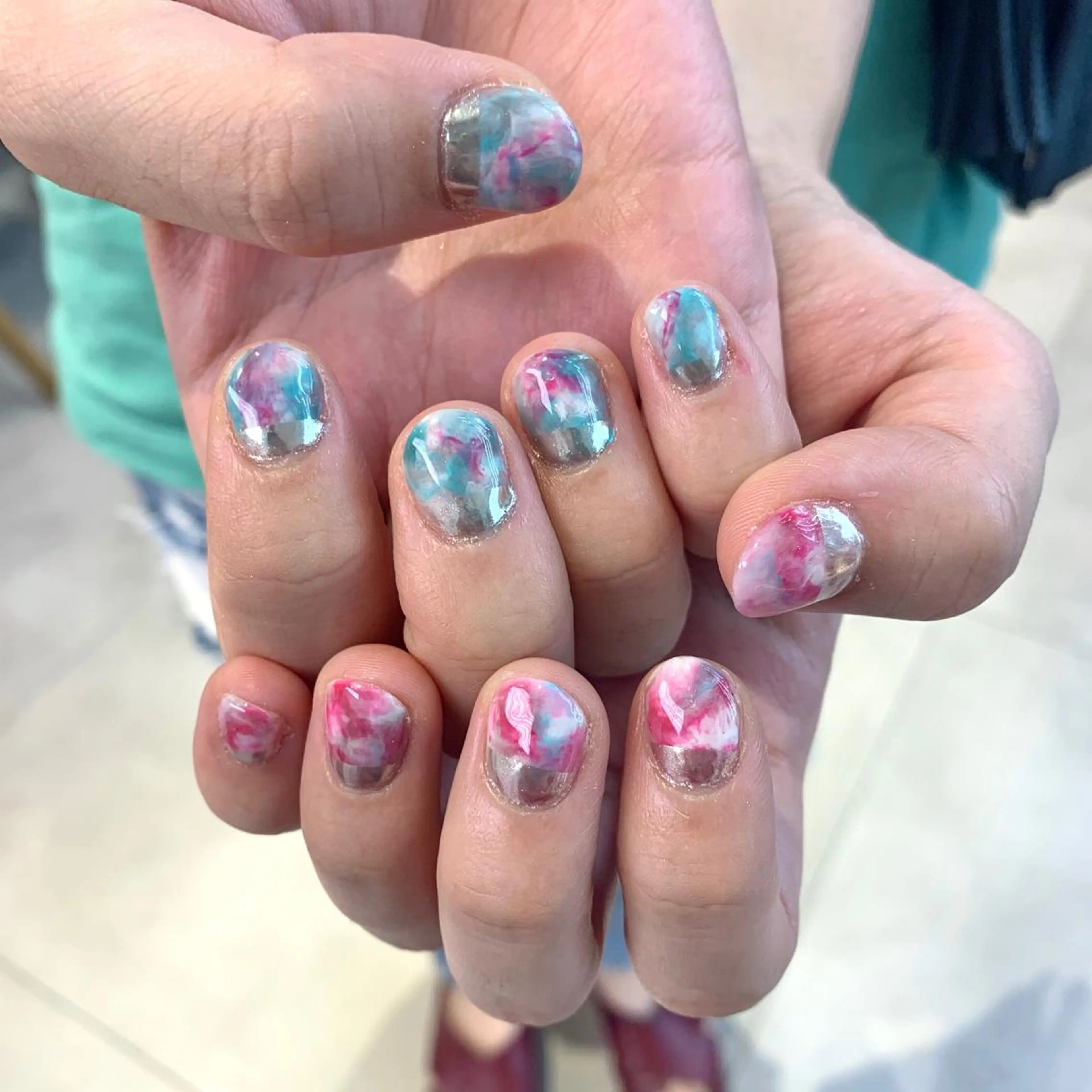 ネイル ミラーネイル ハンドネイル Kureha/ネイル トレンドヘアのマツエク・マツパデザイン