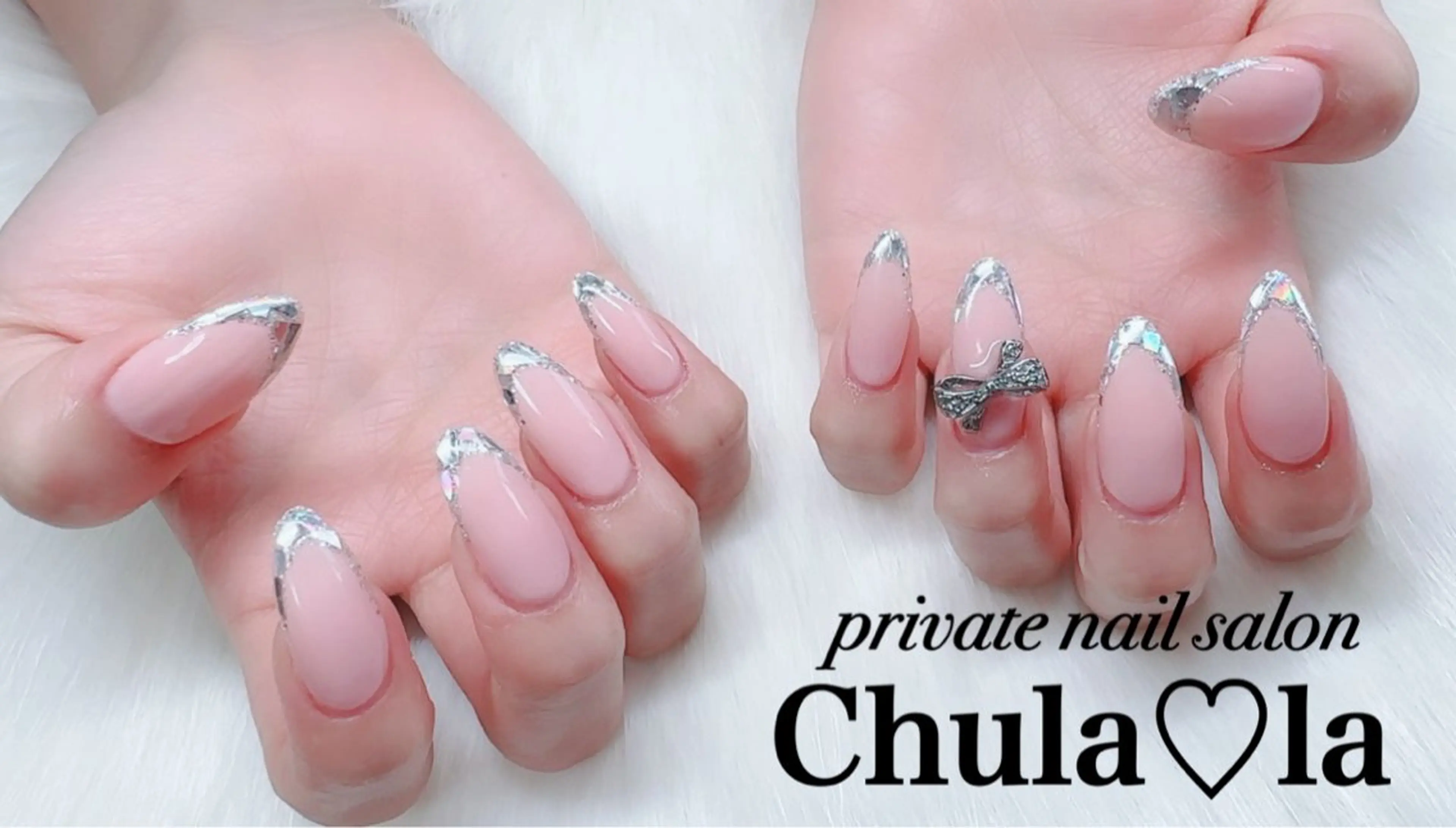 ネイル フレンチネイル ガラスフレンチ ハンドネイル Chula♡la 豊見城市高安のネイルデザイン