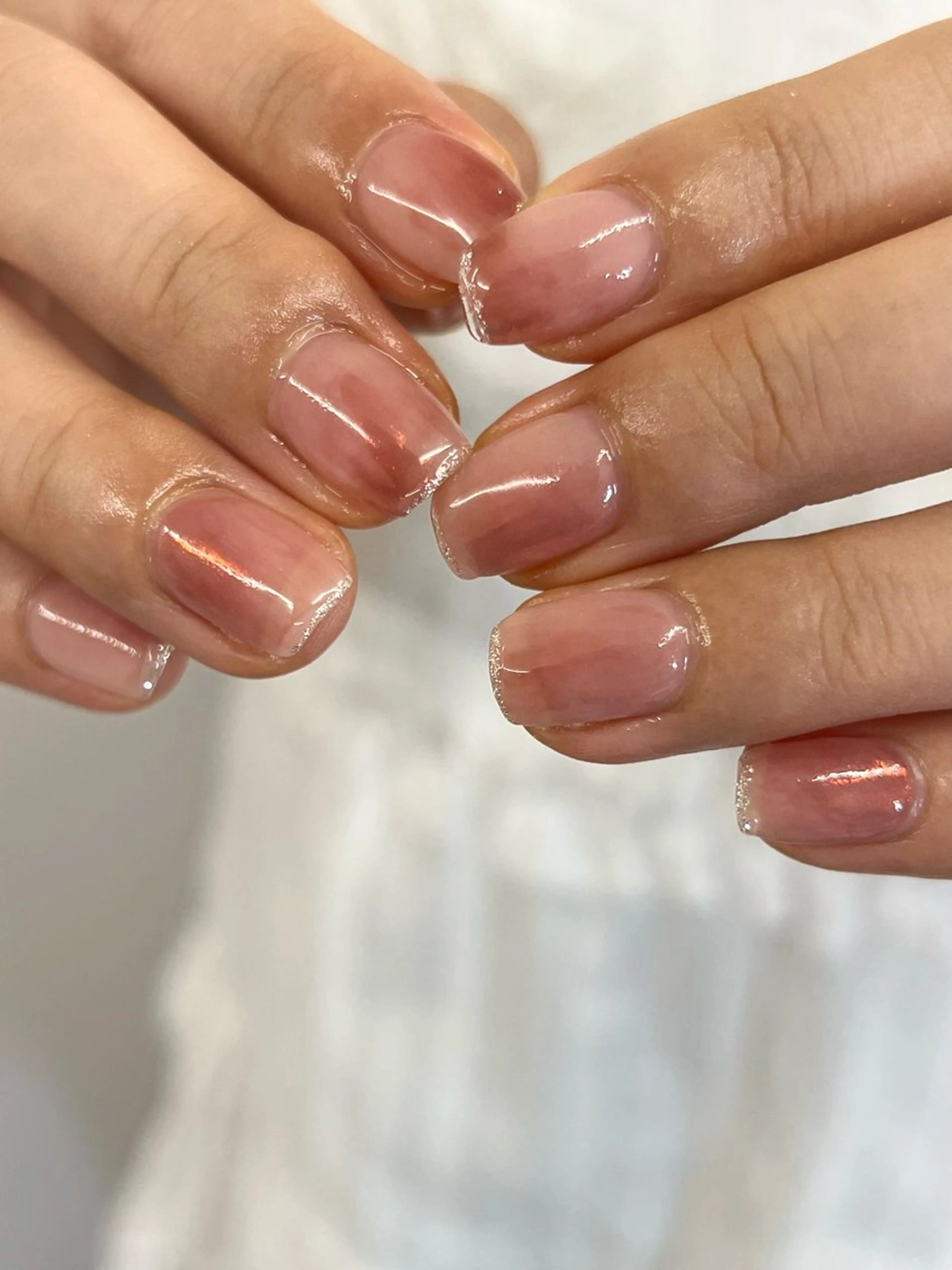 ネイル ジェルネイル マグネットネイル ニュアンスネイル パラジェル リボン ハンドネイル ハンドケア Bana_ Nailのネイルデザイン