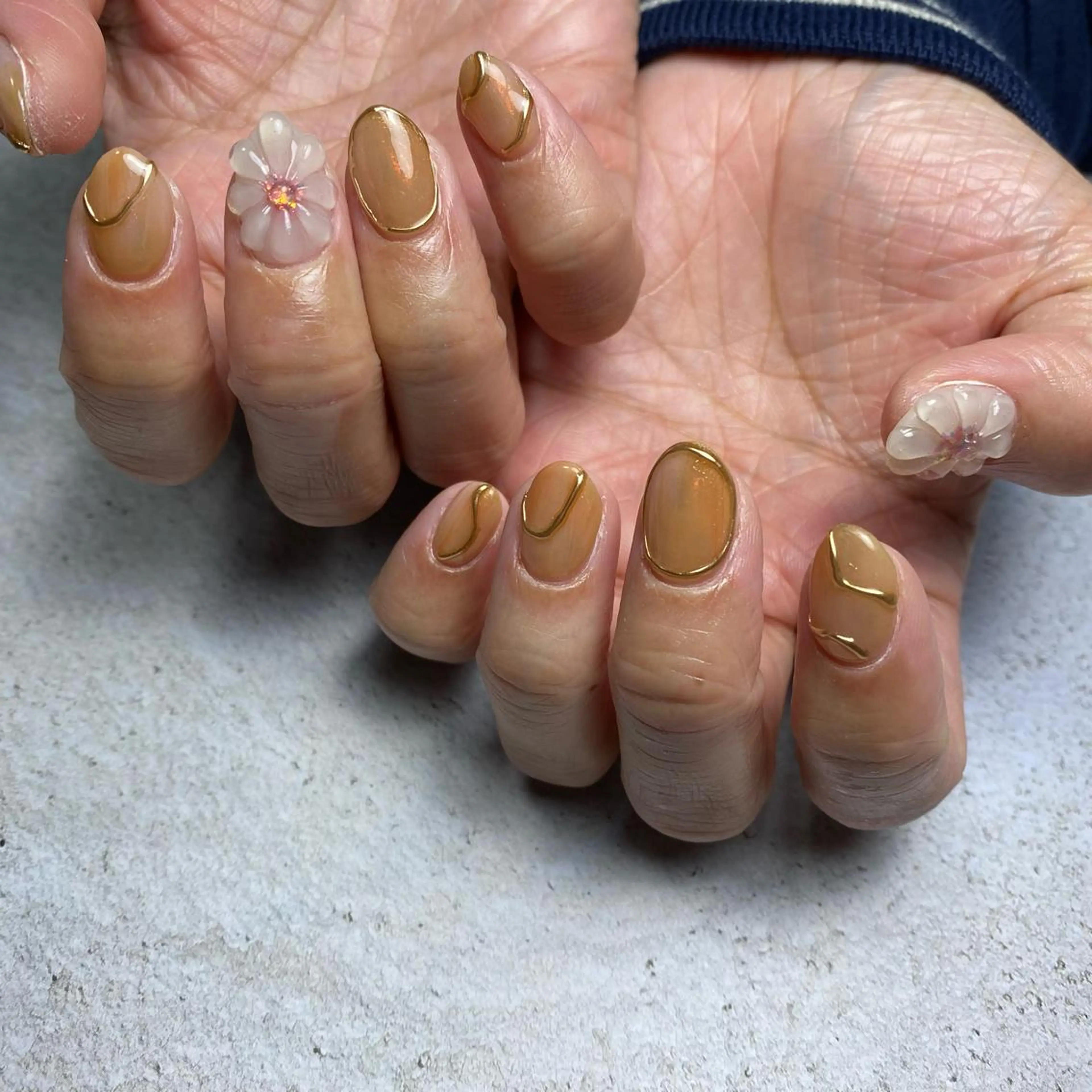 ネイル フラワーネイル ぷっくりネイル ☺︎ NOZOMI☺︎のネイルデザイン