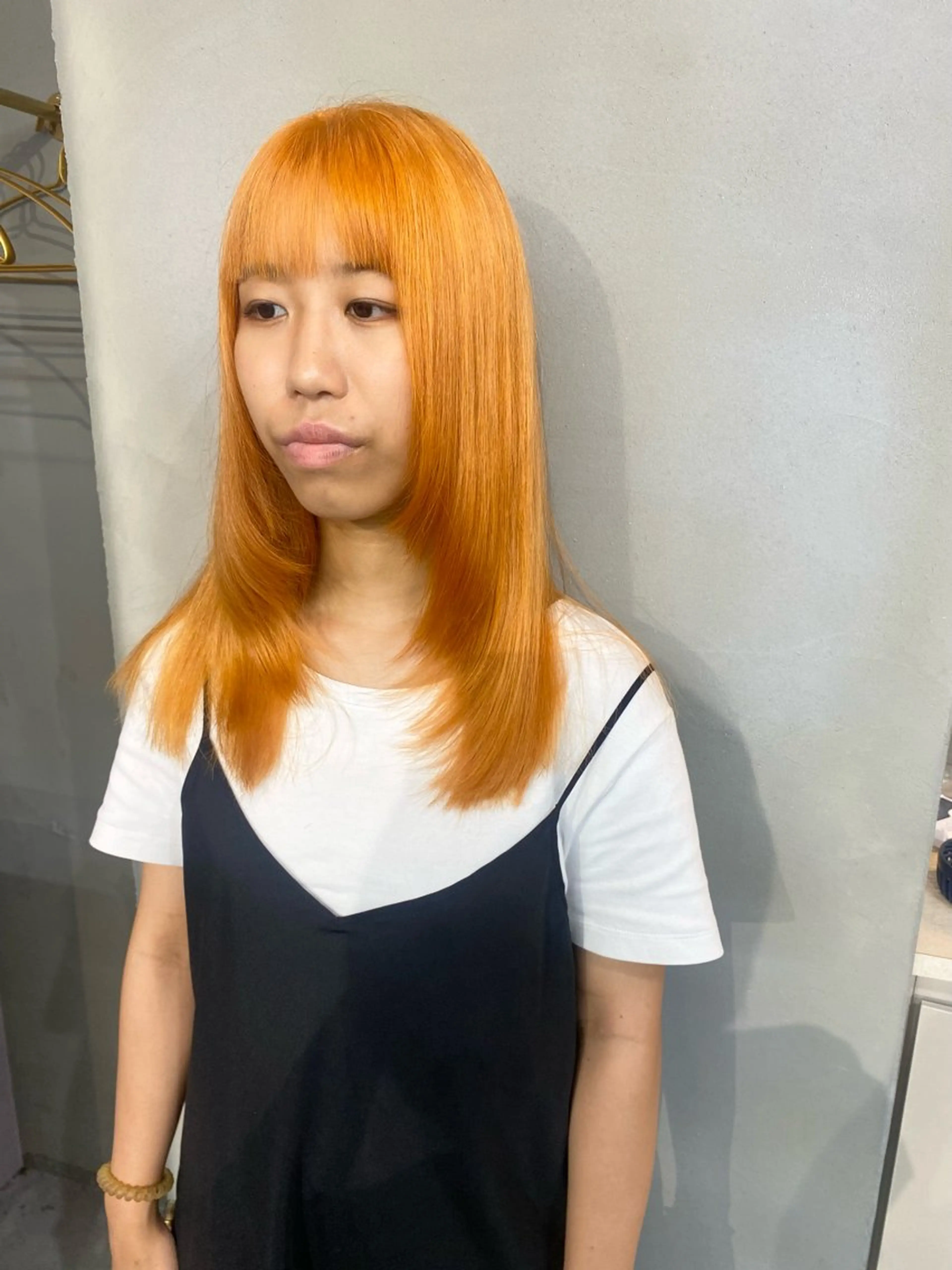 セミロング カラー ヘアカラー 前橋 姫奈のヘアスタイル