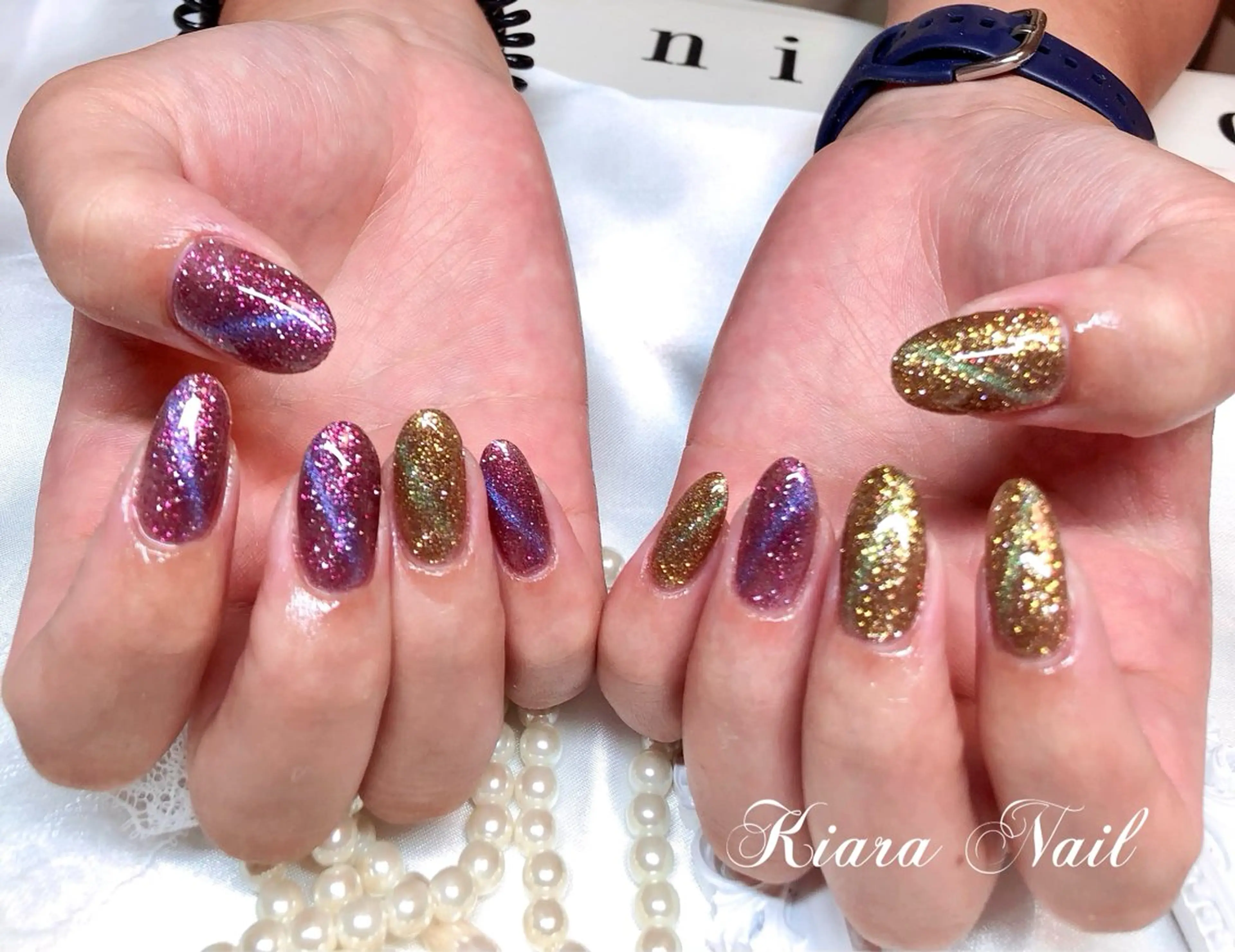 ネイル フラッシュネイル マグネットネイル 🍭Kiara Nail🍭のネイルデザイン
