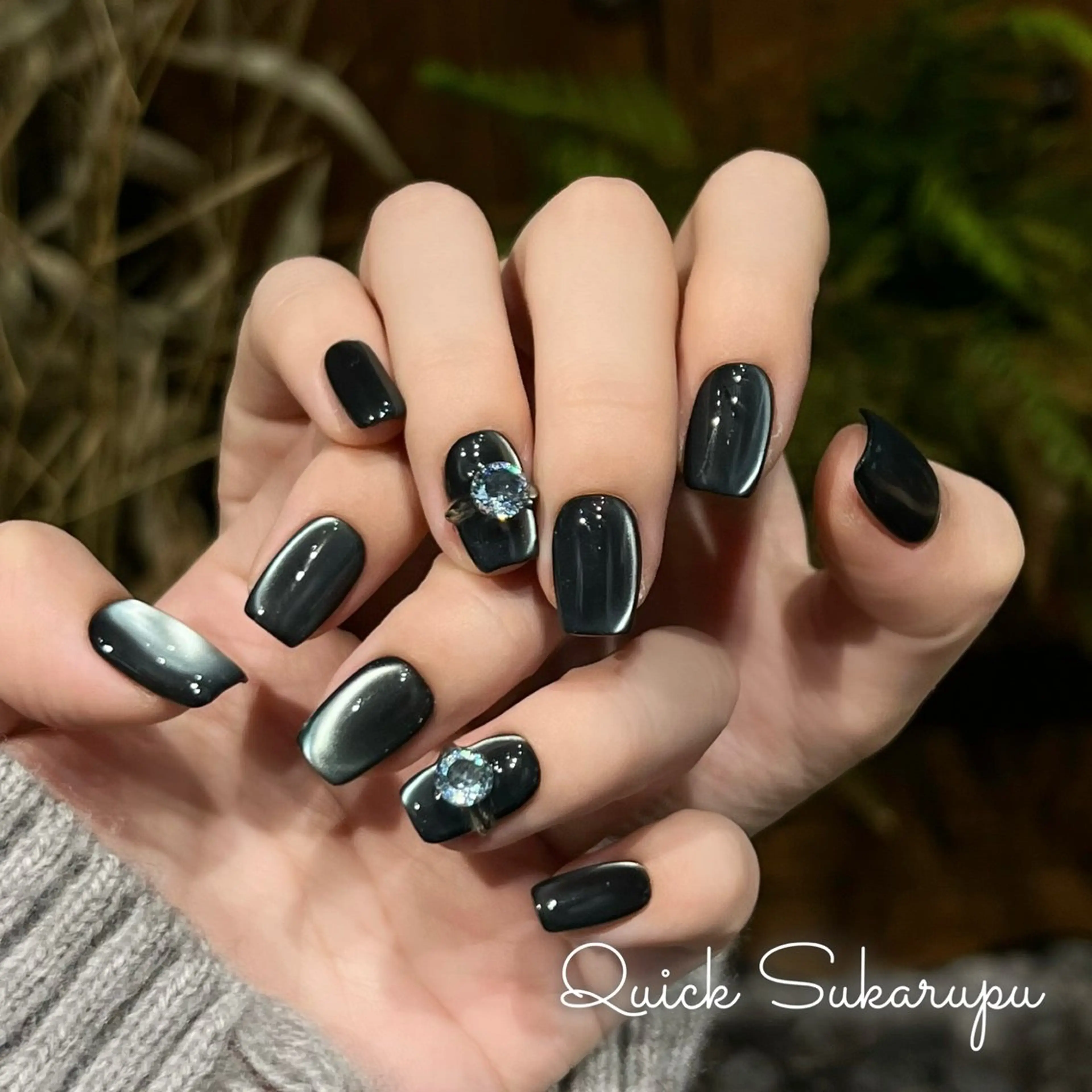 （オフなし) 【ショート】人気時短施術シンプル定額現品ネイルチップ―¥4580→4080の写真