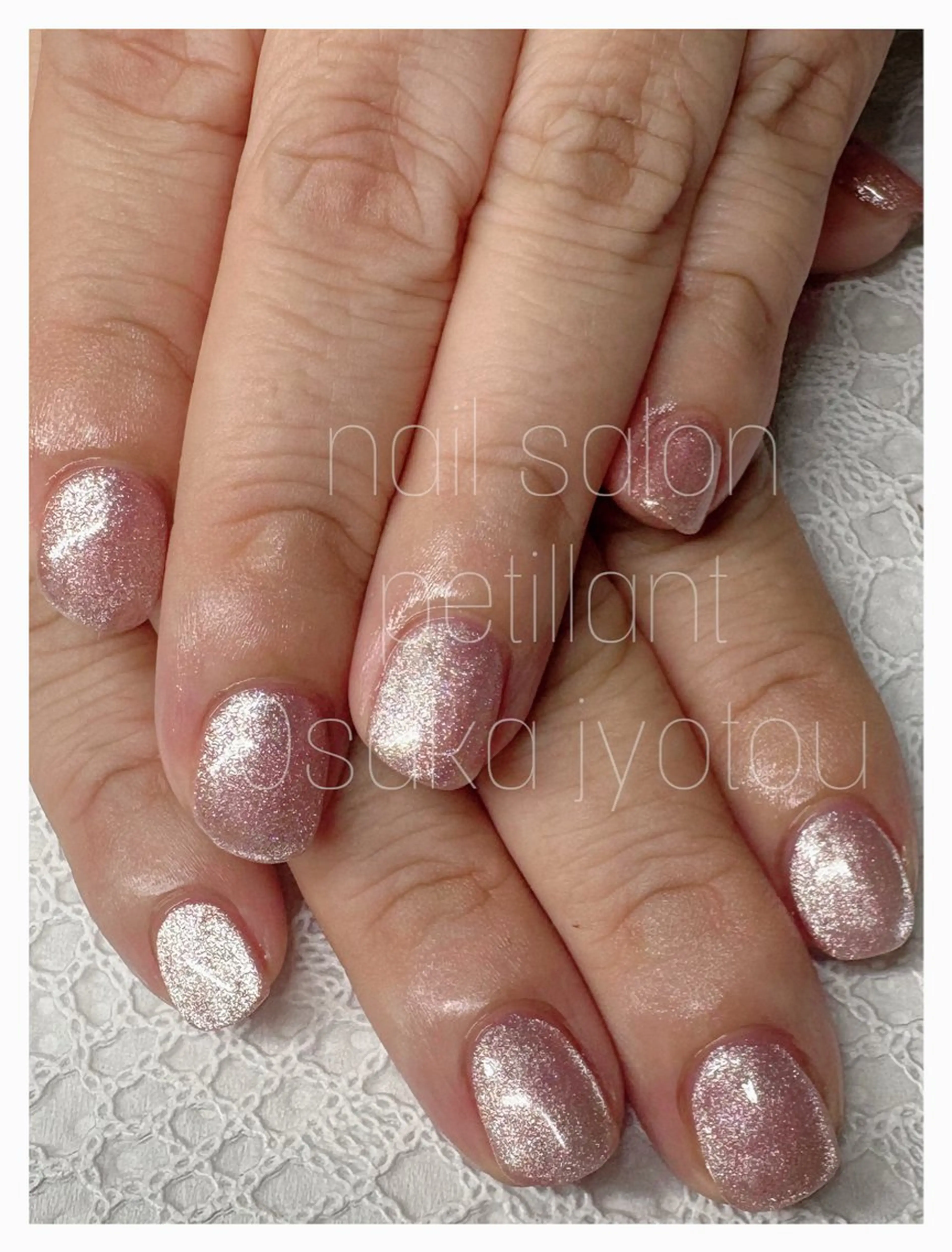 ネイル キラキラネイル マグネットネイル シンプルネイル nail salon petillantのネイルデザイン